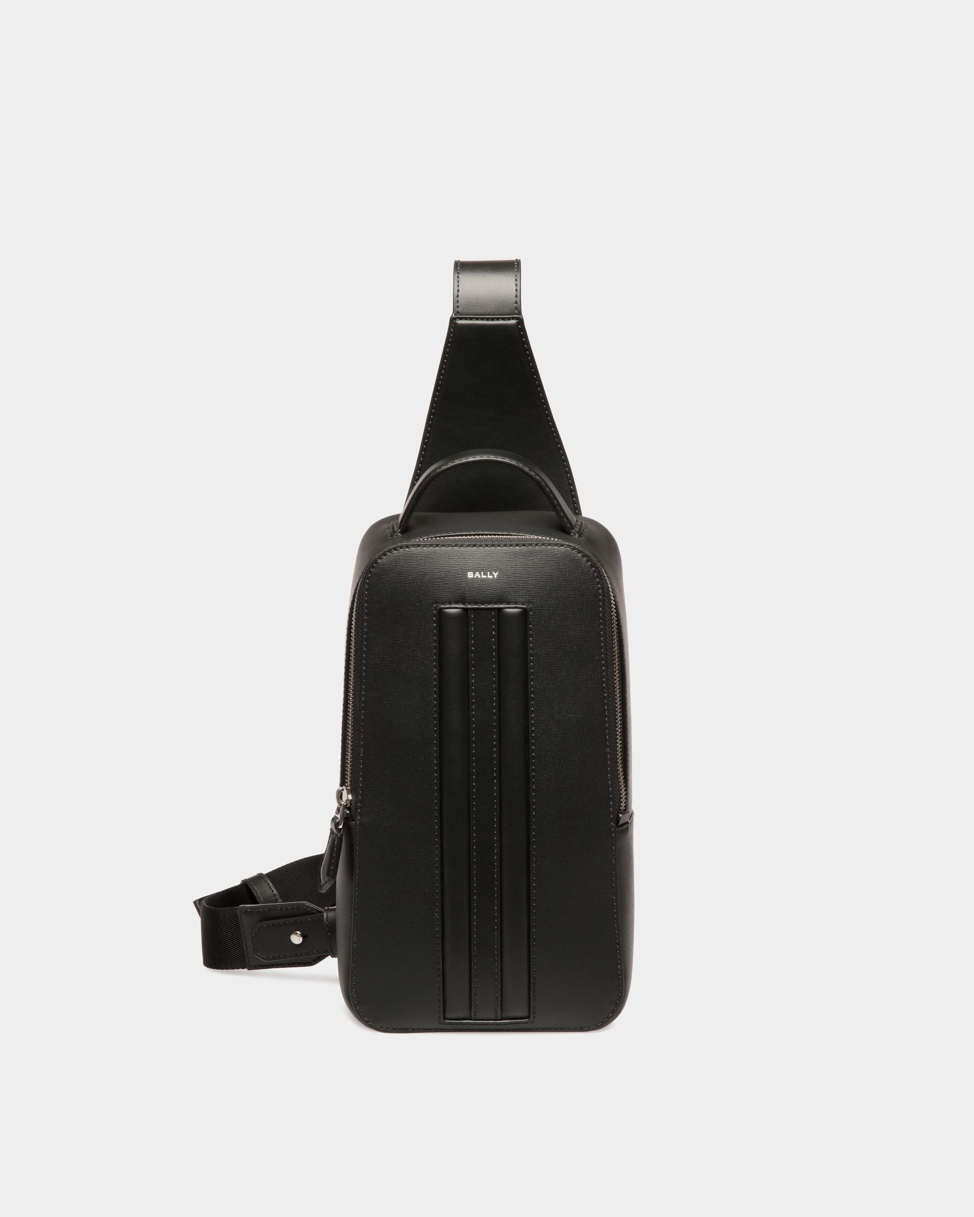 Sac Sling Bag Mythos En Cuir Recyclé Noir - Homme - Bally - 01