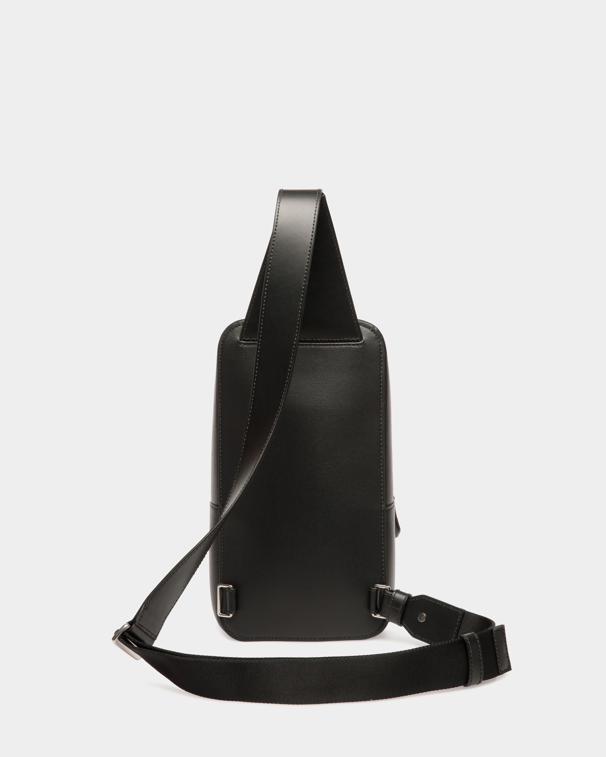 Sac Sling Bag Mythos En Cuir Recyclé Noir - Homme - Bally - 02