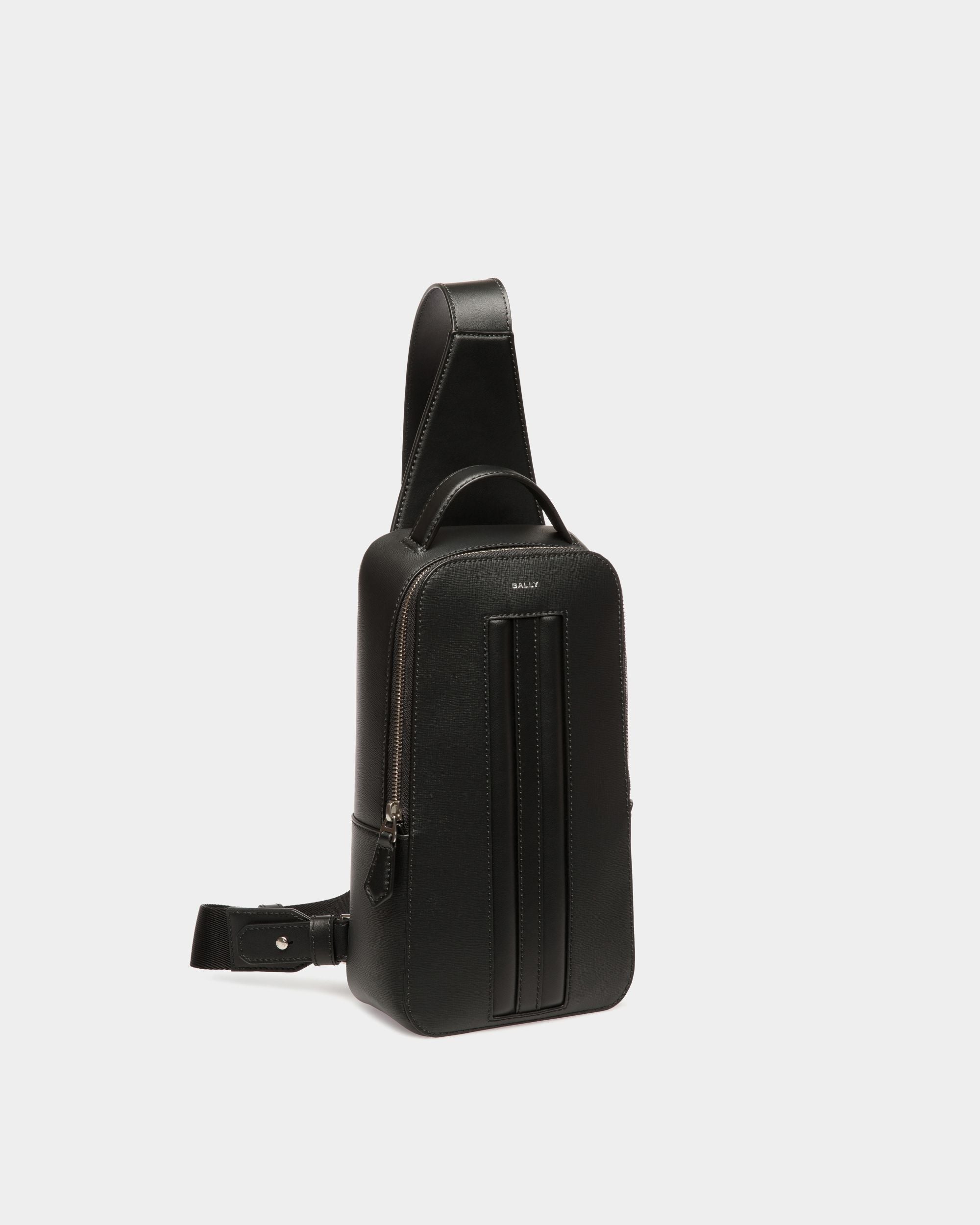 Sac Sling Bag Mythos En Cuir Recyclé Noir - Homme - Bally - 03
