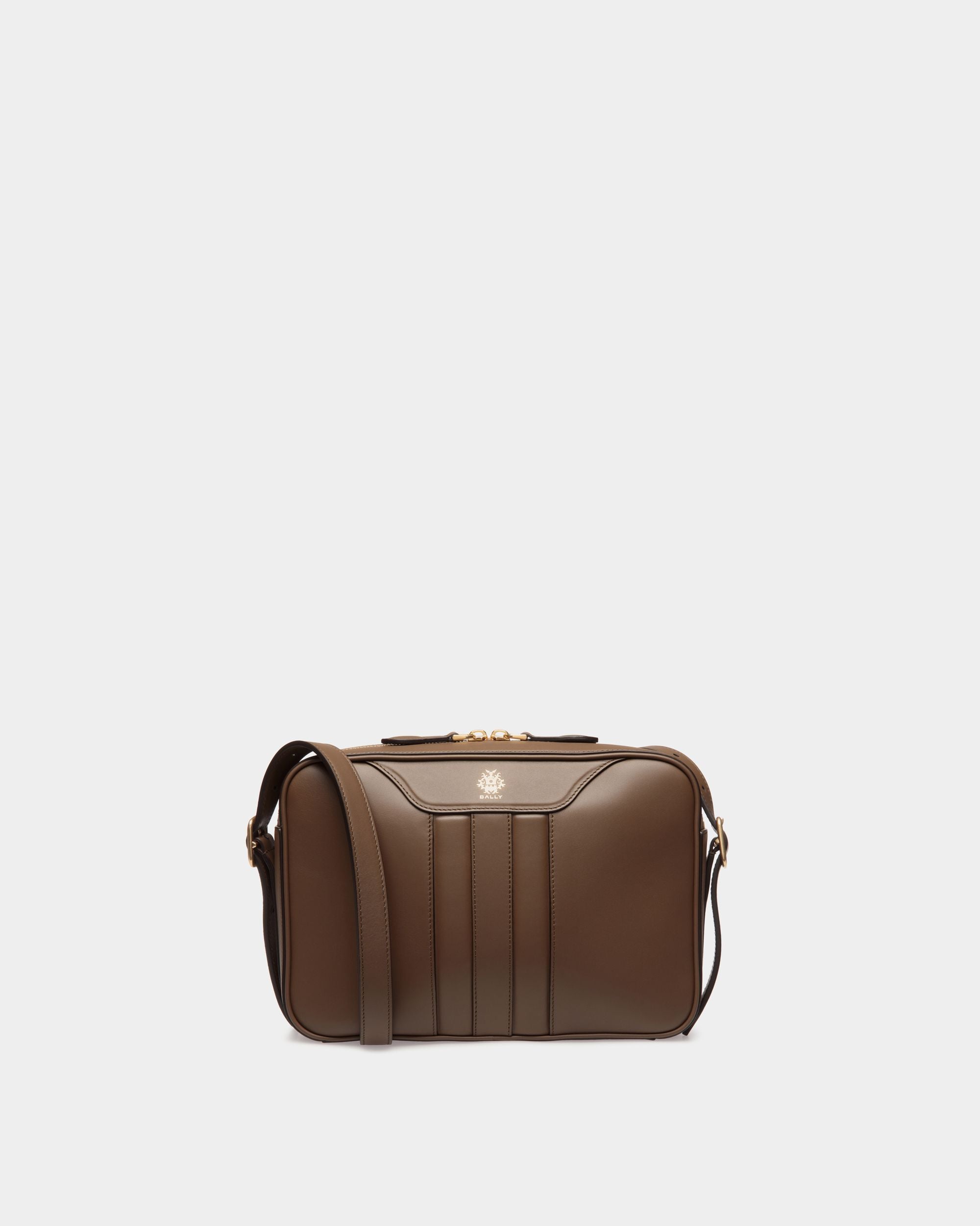 Sac À Bandoulière Beckett En Cuir Marron Glacé - Homme - Bally - 01