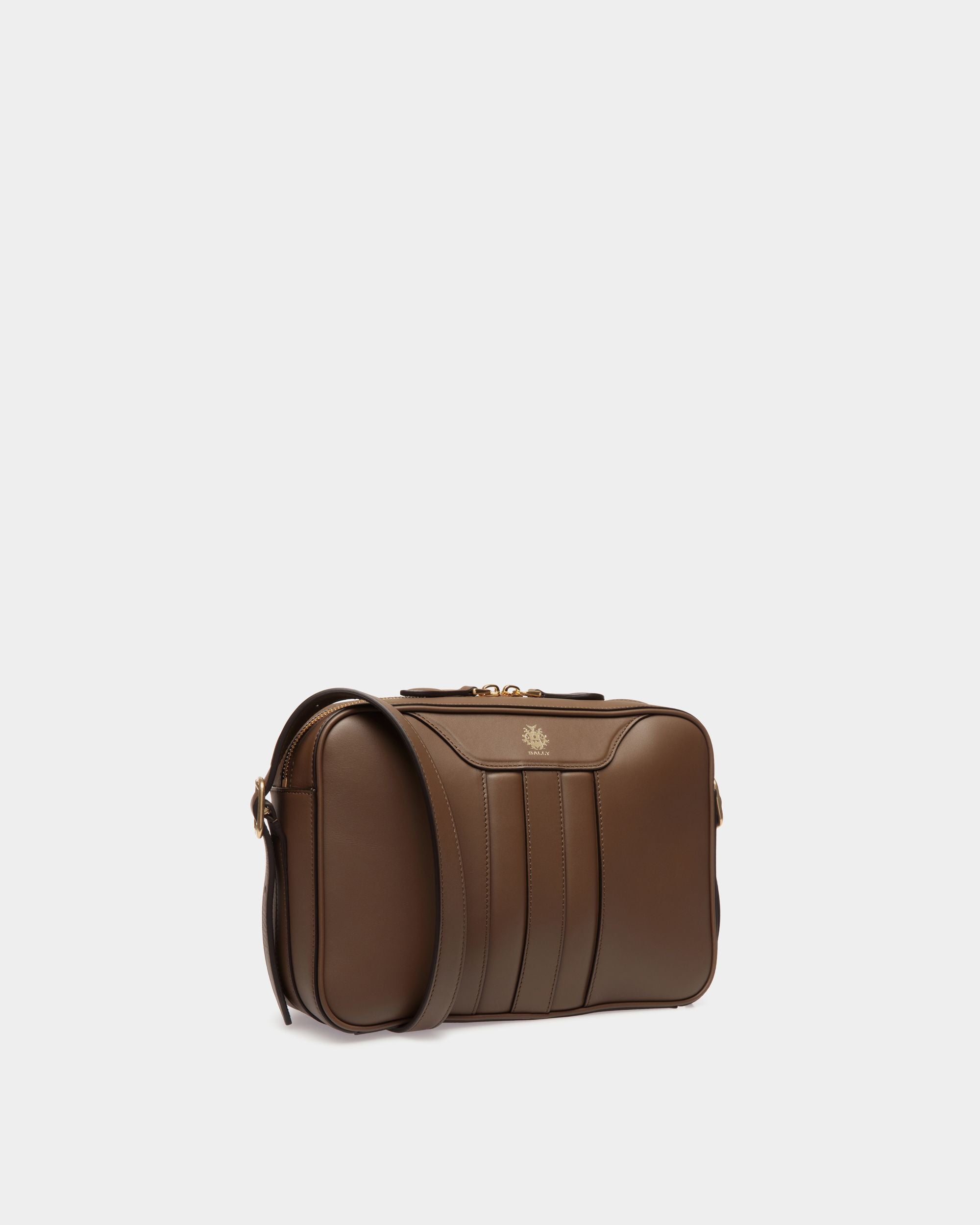Sac À Bandoulière Beckett En Cuir Marron Glacé - Homme - Bally - 03