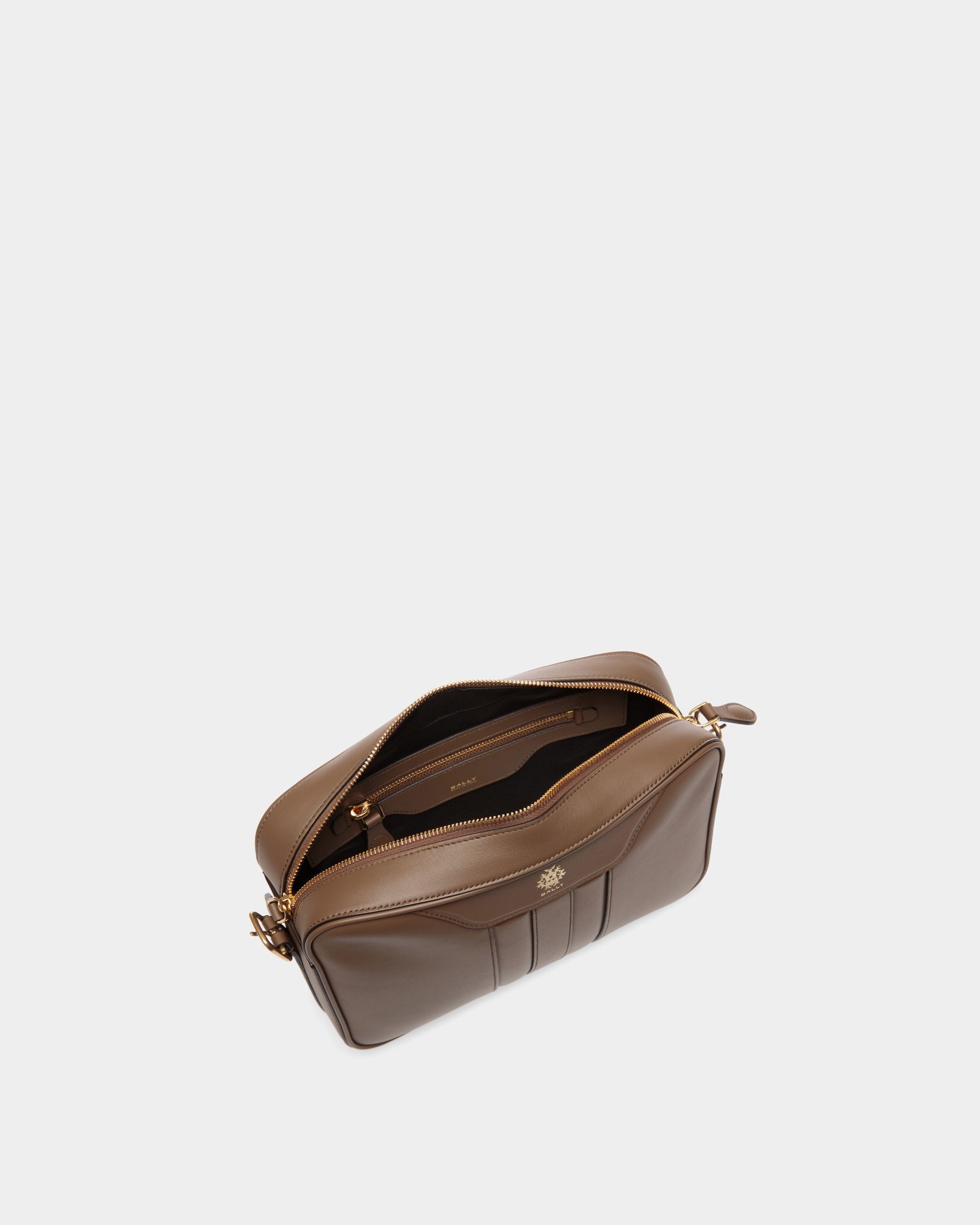 Sac À Bandoulière Beckett En Cuir Marron Glacé - Homme - Bally - 04