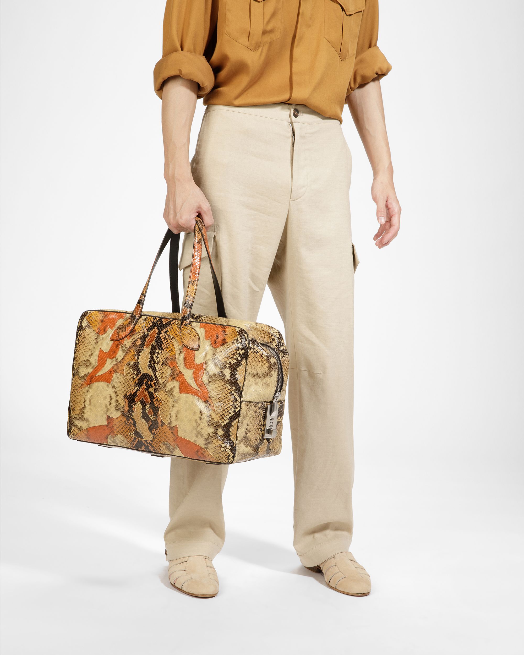 Sac De Week-end Lago Finition Imprimé Python - Homme - Bally - 05