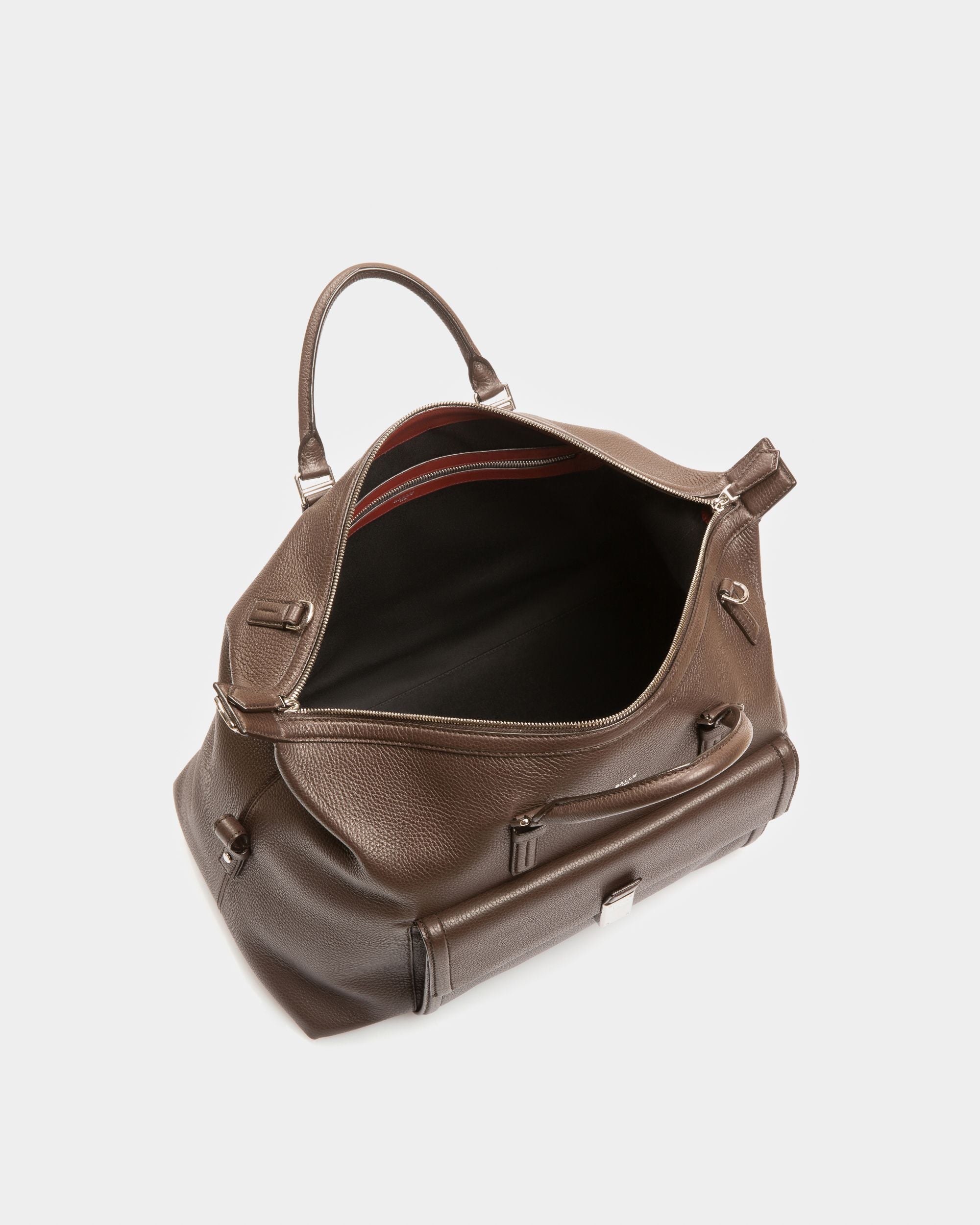 Sandri Sac De Voyage En Cuir Marron Ébène - Homme - Bally - 04