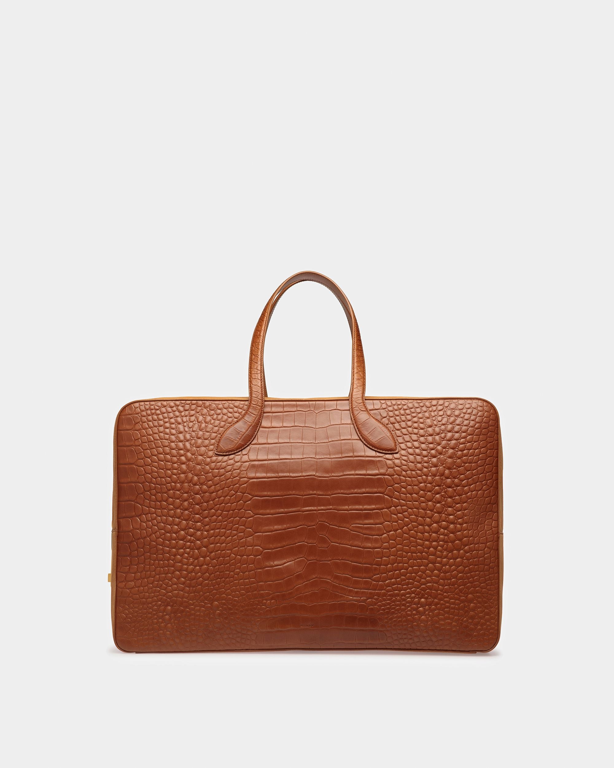 Grand Sac De Week-end Lago Avec Gaufrage Crocodile - Homme - Bally - 01