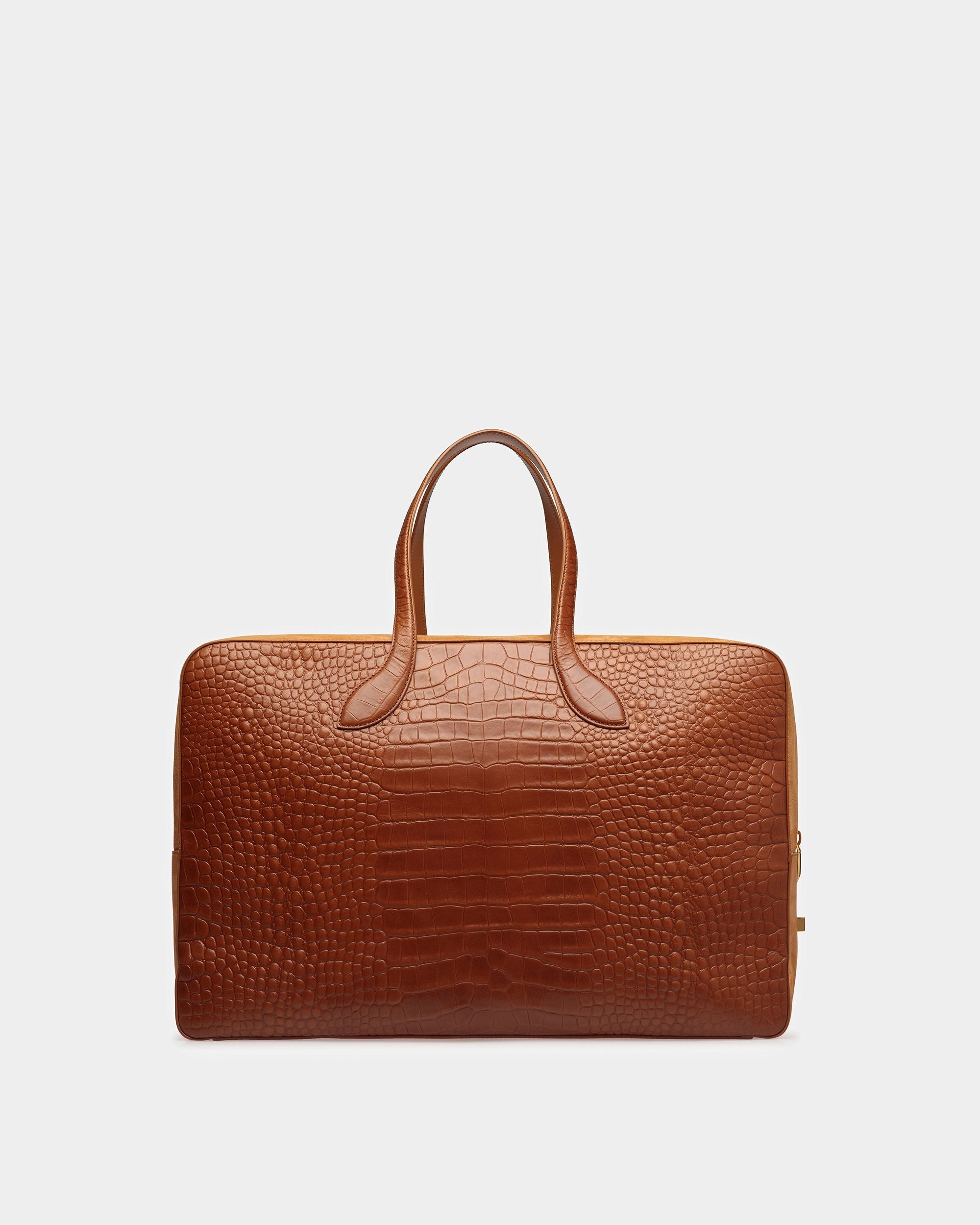 Grand Sac De Week-end Lago Avec Gaufrage Crocodile - Homme - Bally - 03
