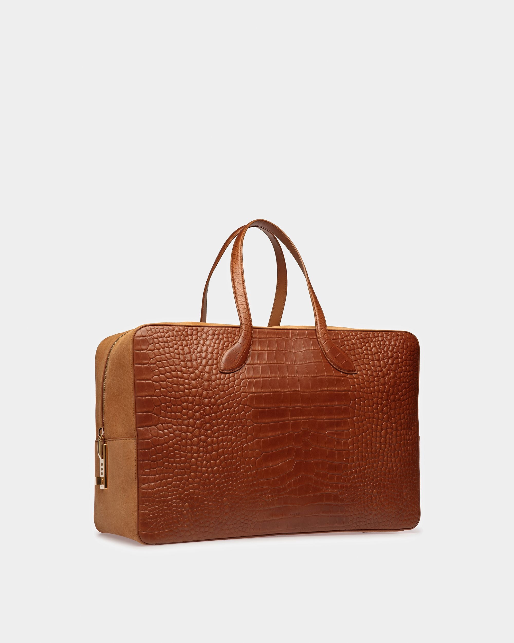 Grand Sac De Week-end Lago Avec Gaufrage Crocodile - Homme - Bally - 04