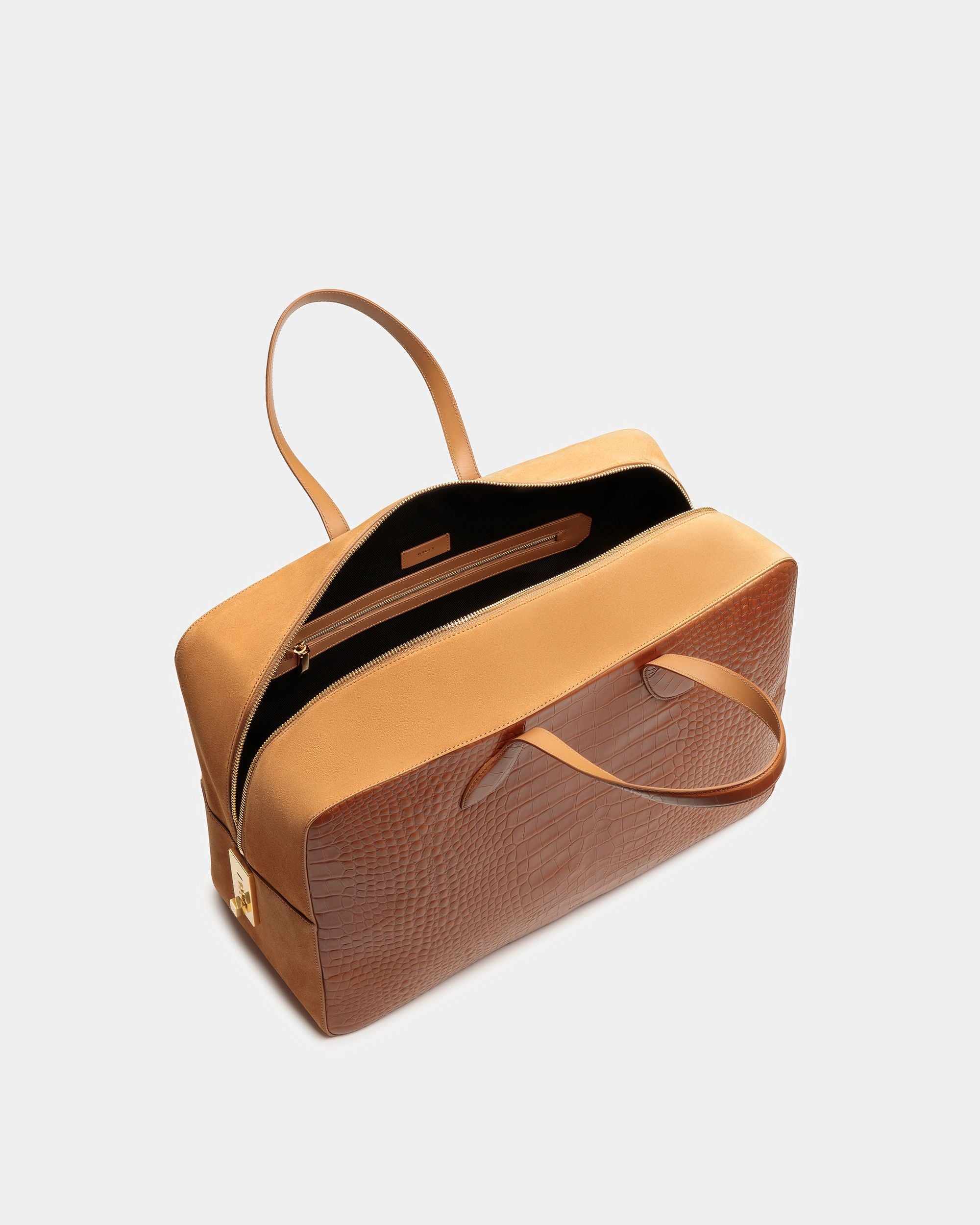 Grand Sac De Week-end Lago Avec Gaufrage Crocodile - Homme - Bally - 05