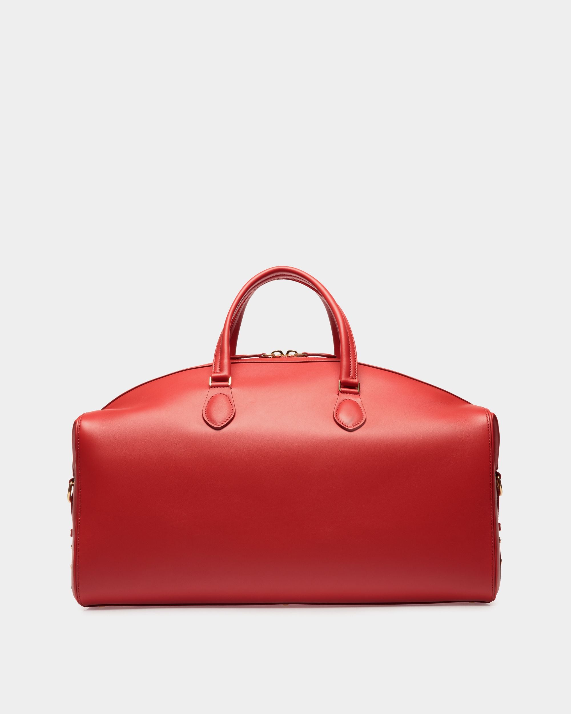 Sac De Week-End Beckett En Cuir Candy Red - Homme - Bally - 03