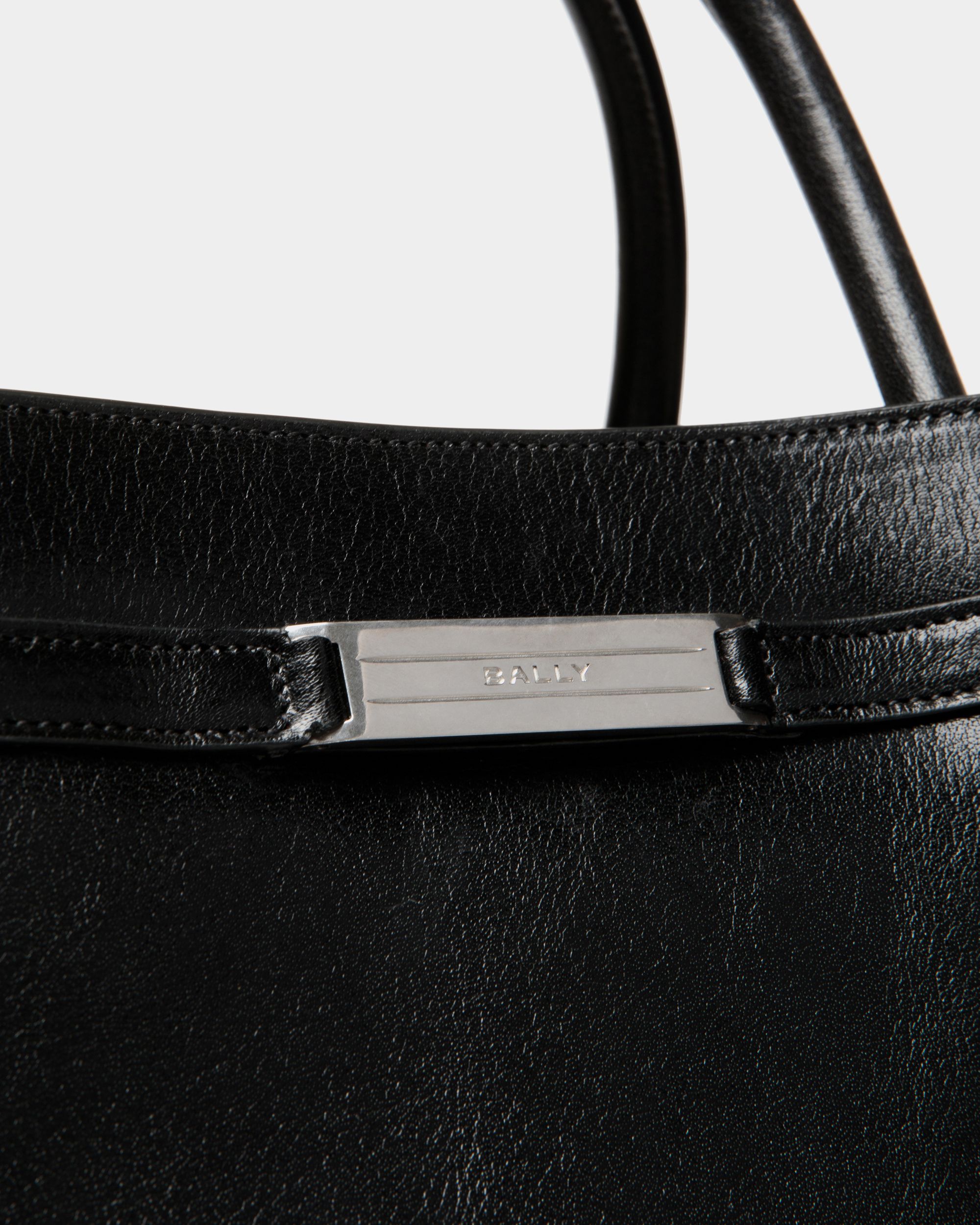 Sac De Week-End Deco En Cuir Noir - Homme - Bally - 06