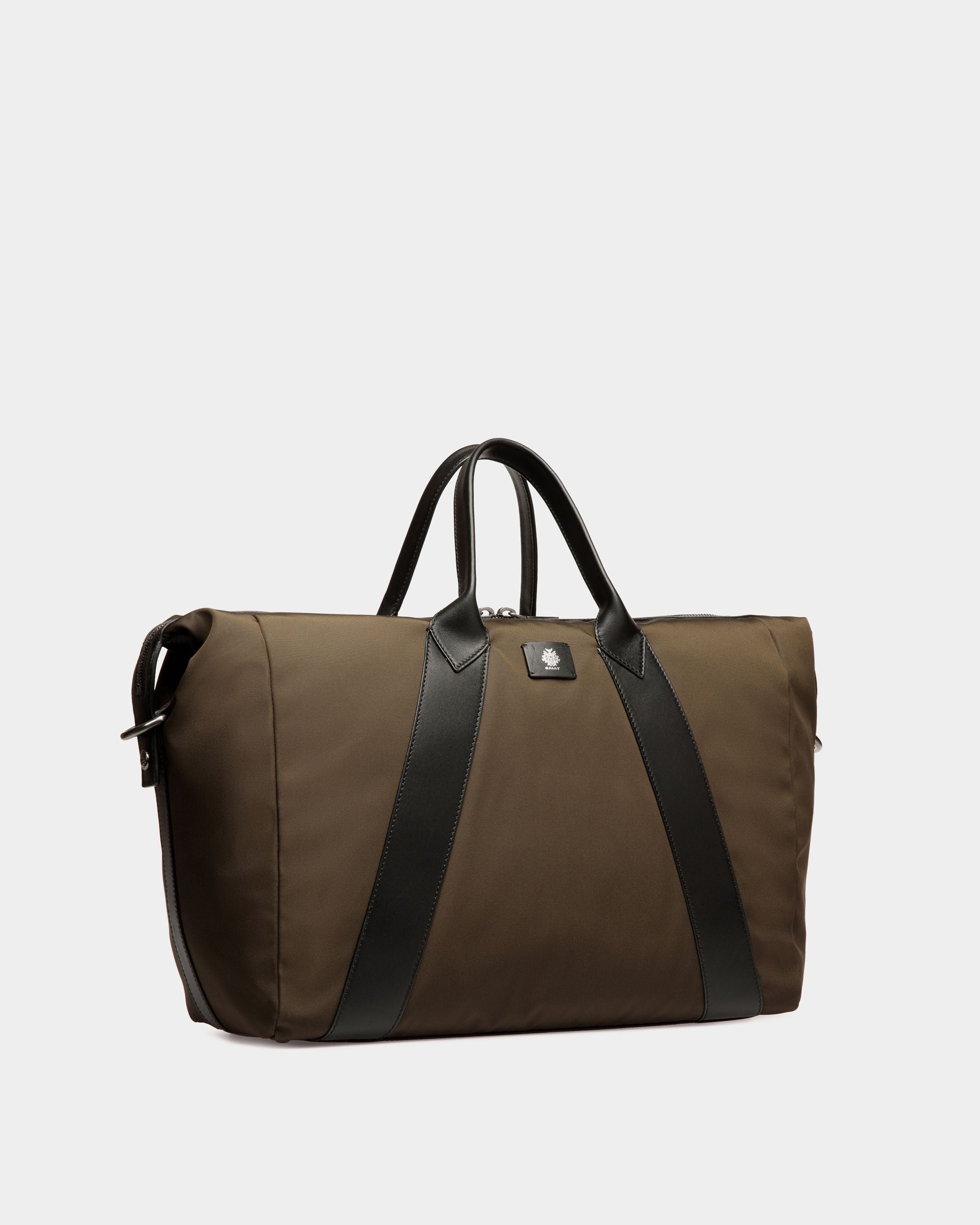 Sac De Week-End Collection Voyage Adrien Brody En Nylon Military Green Et Noir - Homme - Bally - 04