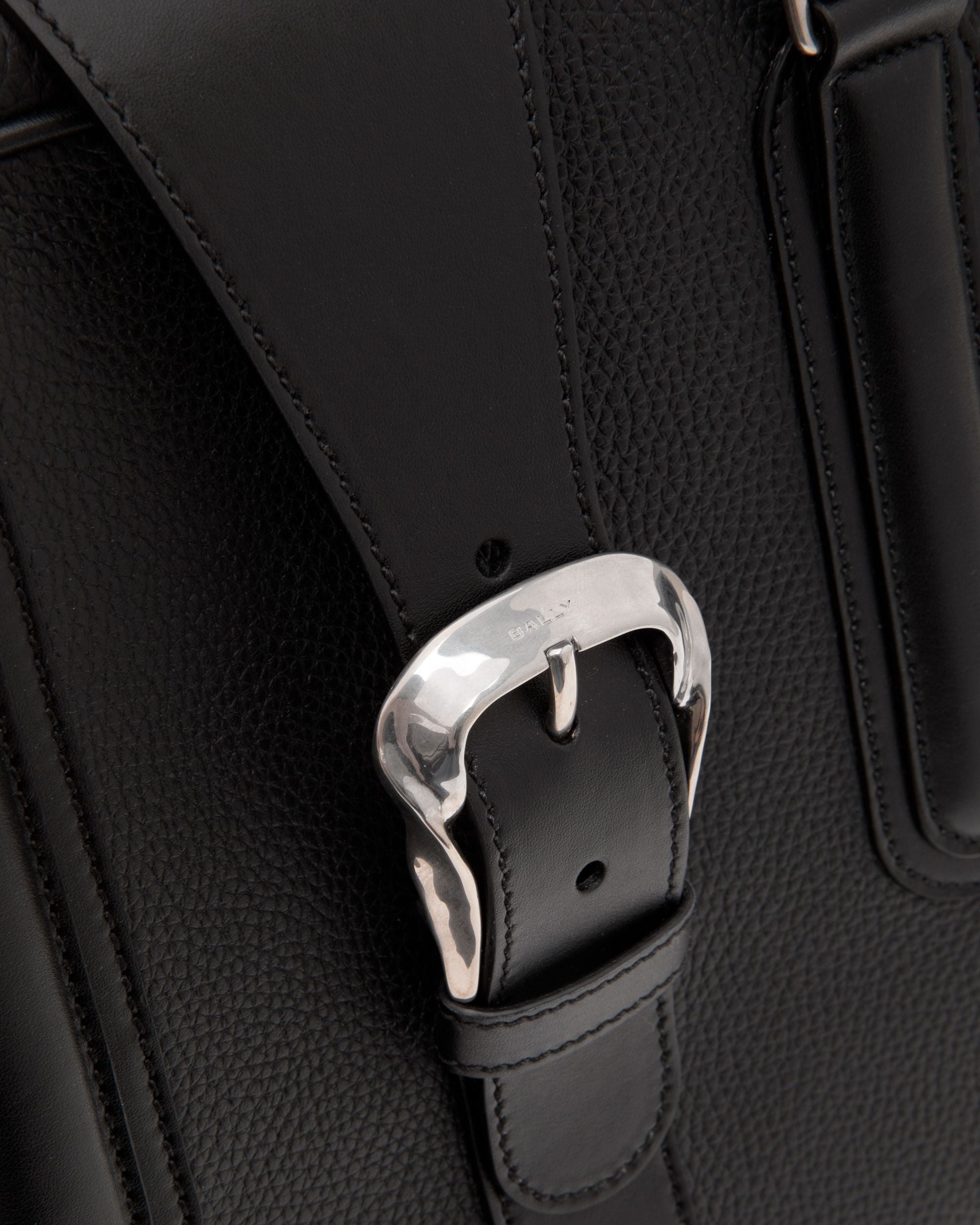 Sac Bowling En Cuir Noir - Homme - Bally - 06