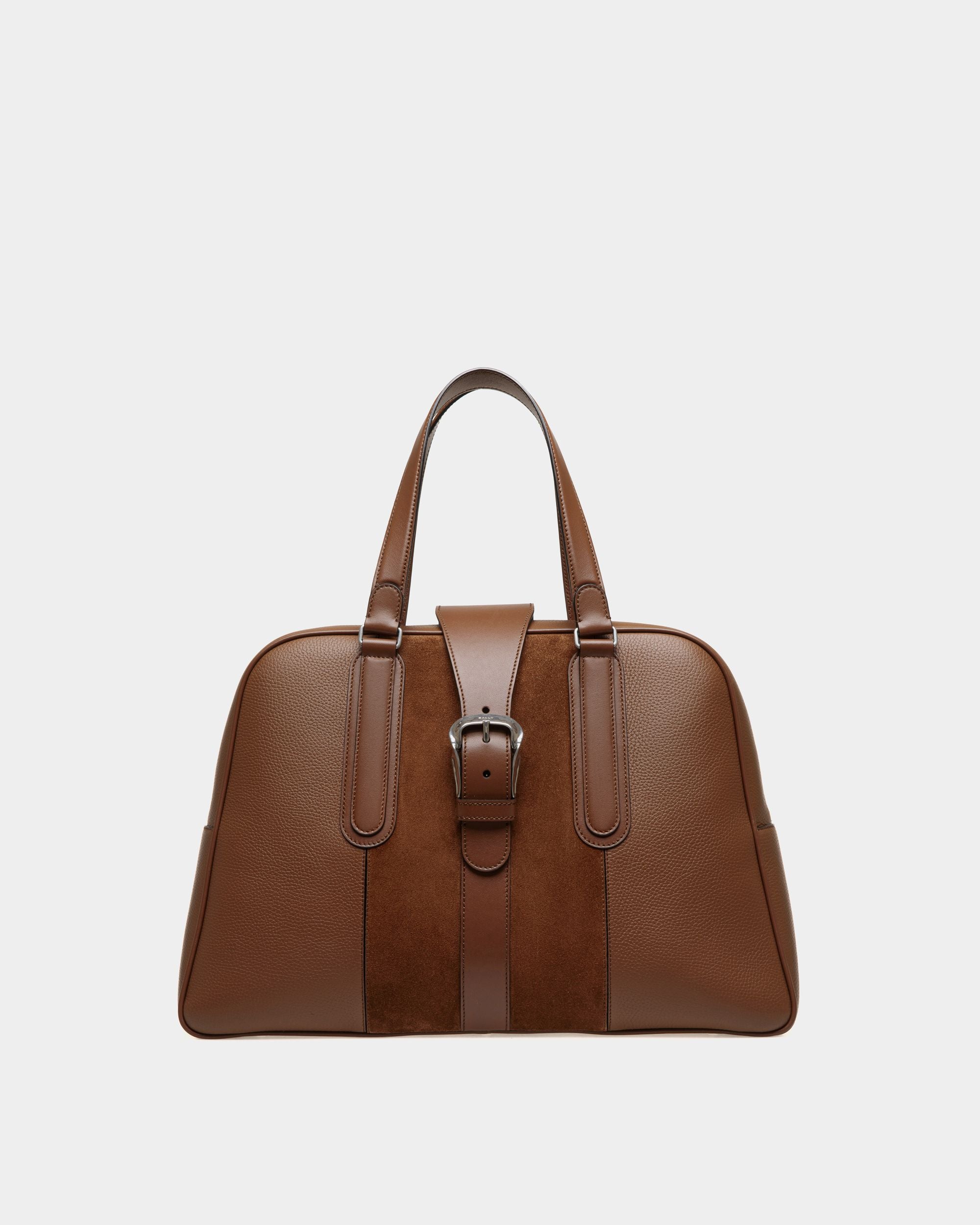 Sac Cabas Spin En Cuir Marron - Homme - Bally - 01