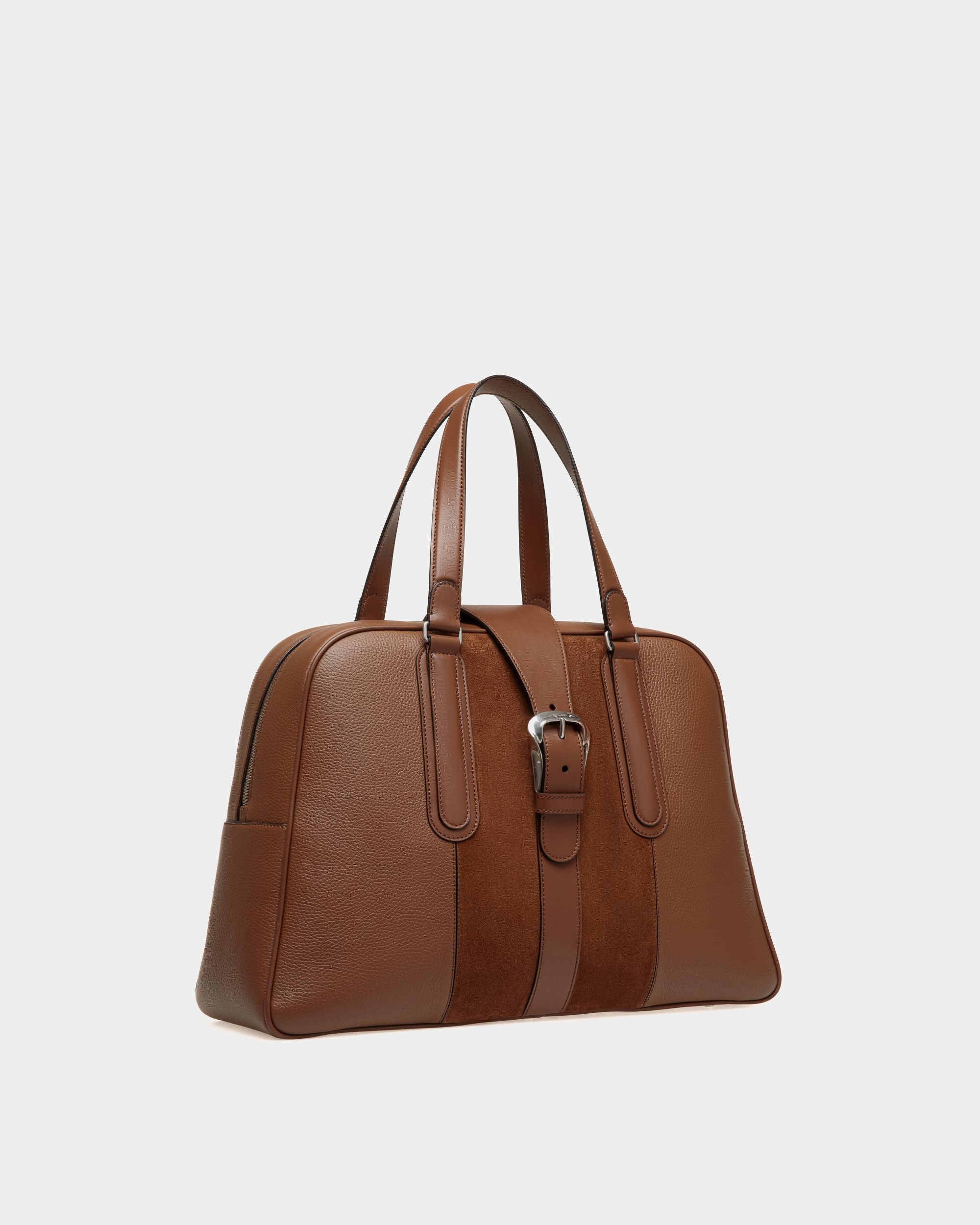 Sac Cabas Spin En Cuir Marron - Homme - Bally - 03