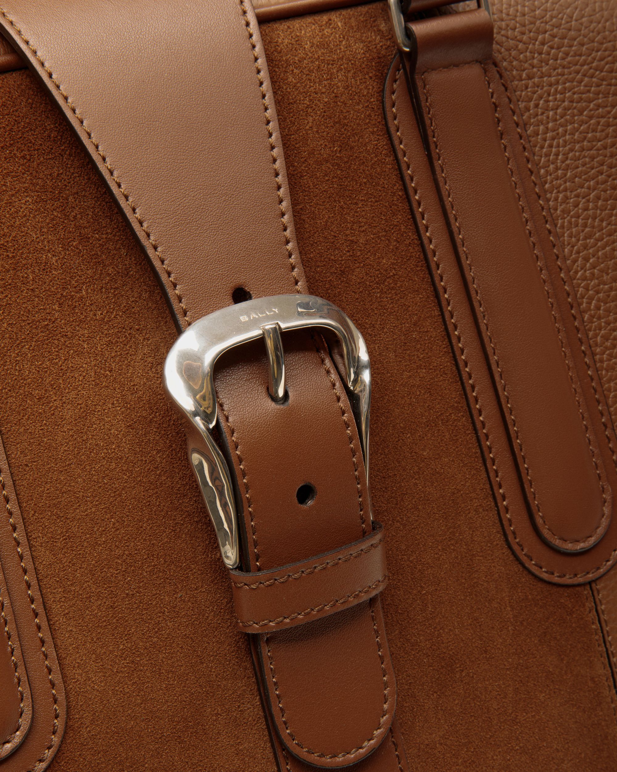 Sac Cabas Spin En Cuir Marron - Homme - Bally - 05