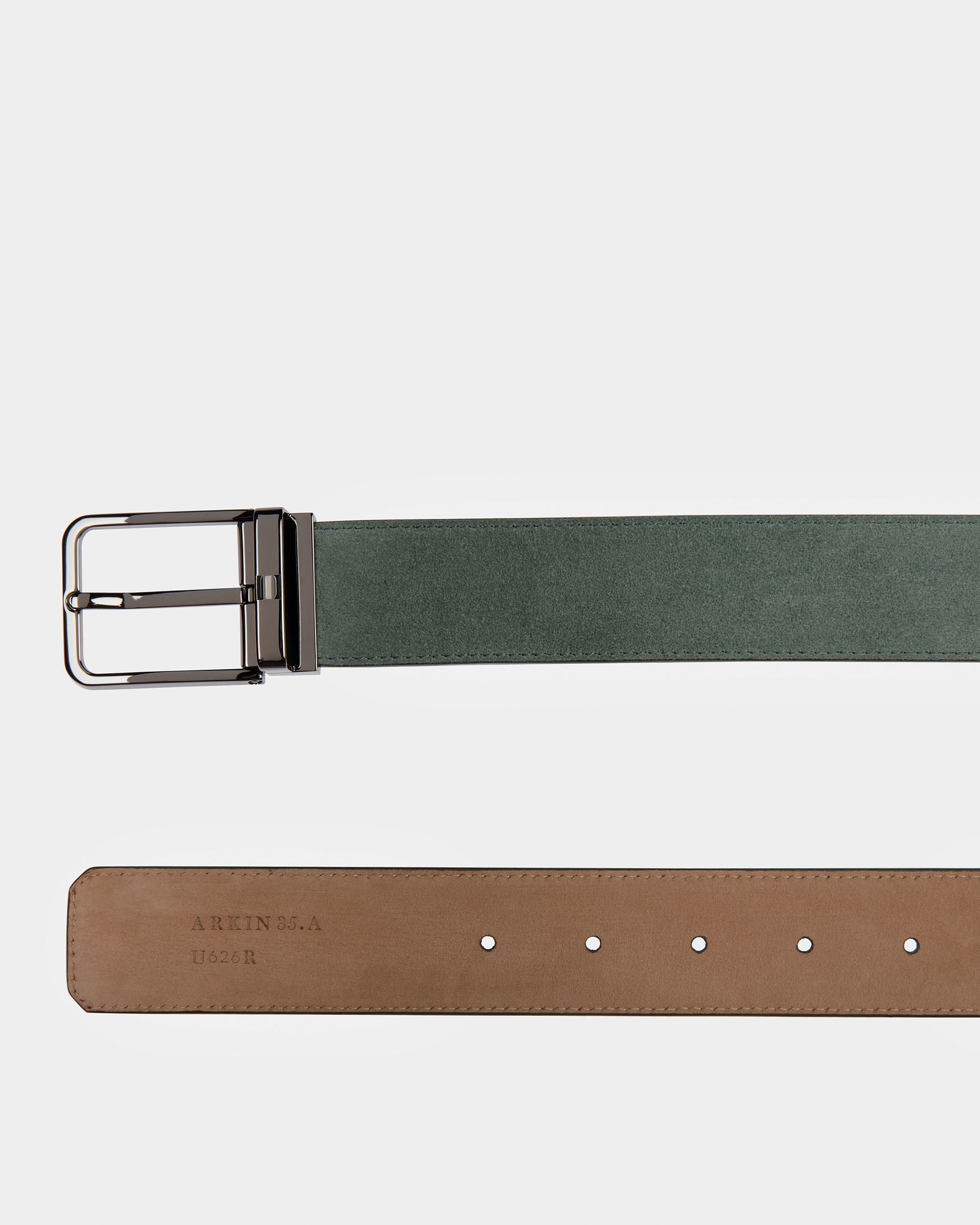 Arkin Ceinture De 35 Mm En Cuir Sauge - Homme - Bally - 02