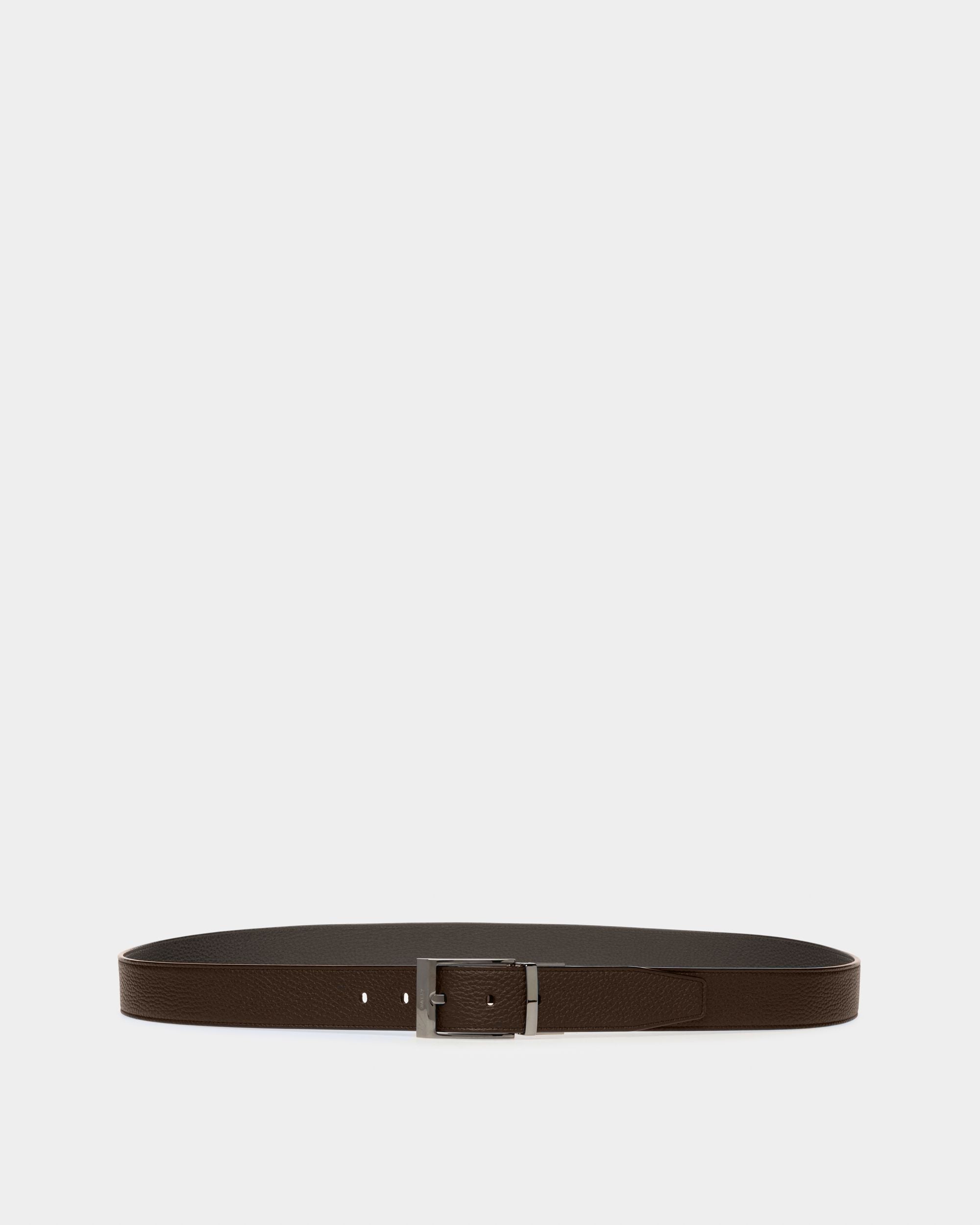 Shiff Ceinture De 35 mm En Cuir Noir Et Marron - Homme - Bally - 01