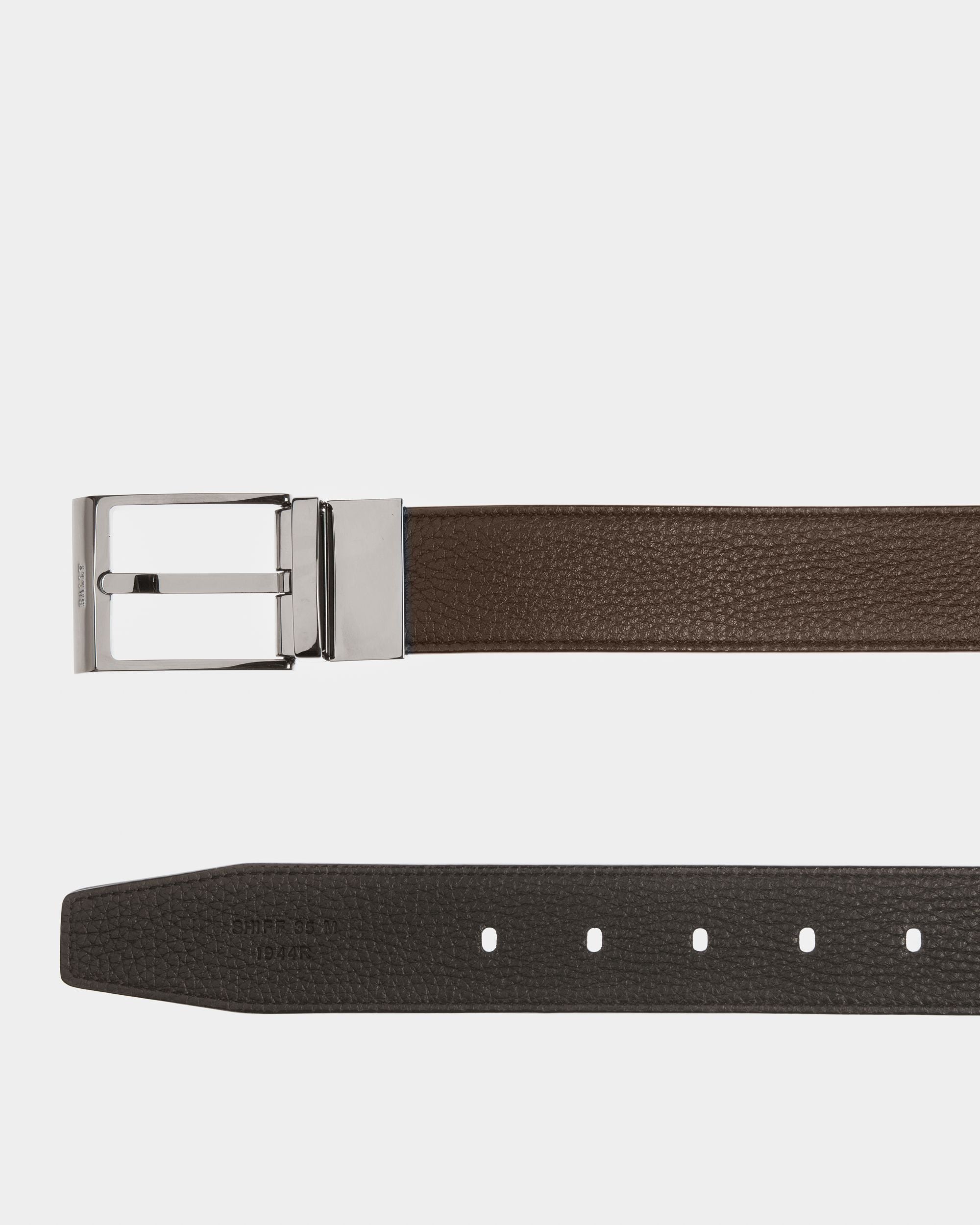 Shiff Ceinture De 35 mm En Cuir Noir Et Marron - Homme - Bally - 02