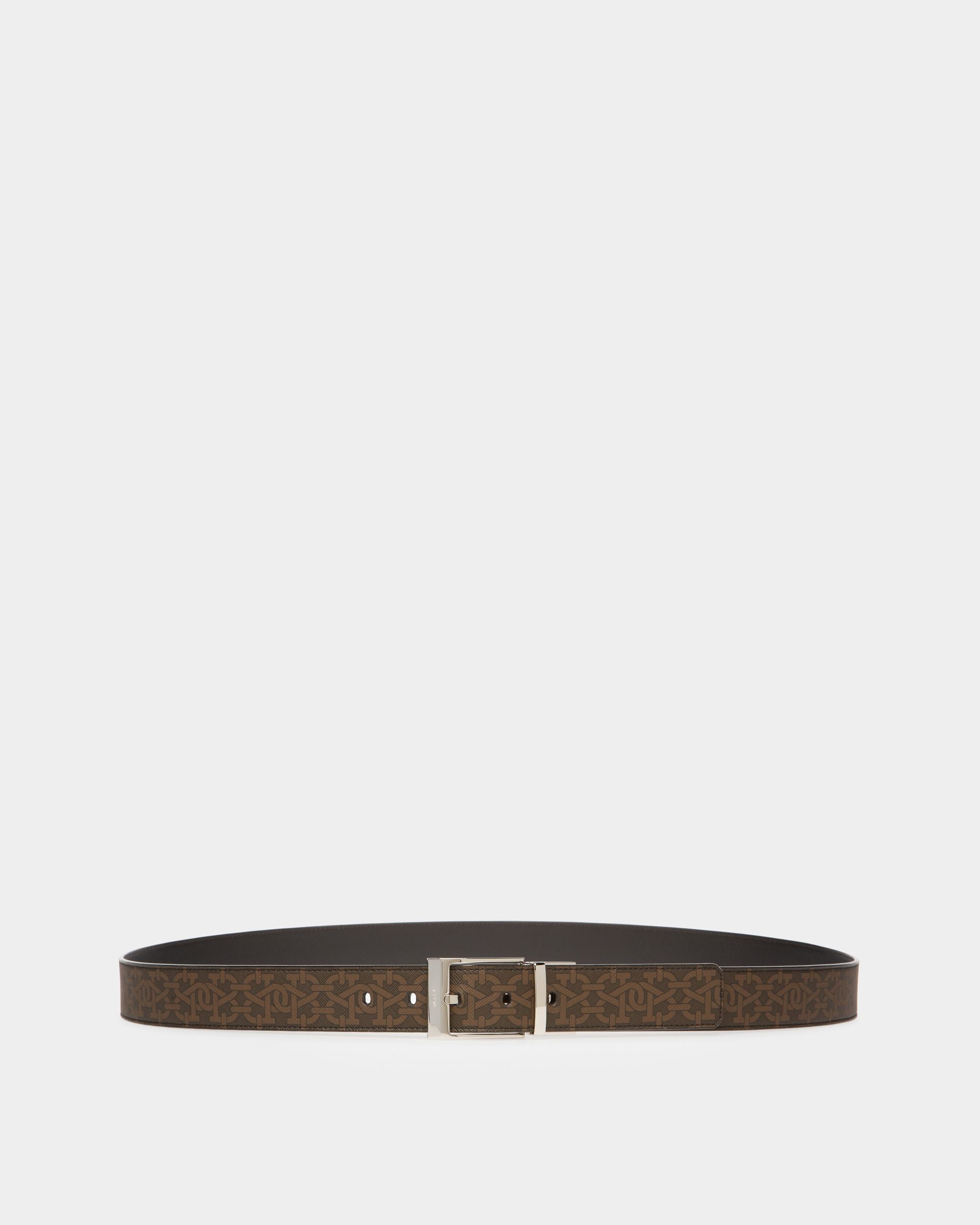 Shiff Ceinture De 35 Mm En Tpu Noir Et Marron - Homme - Bally - 01