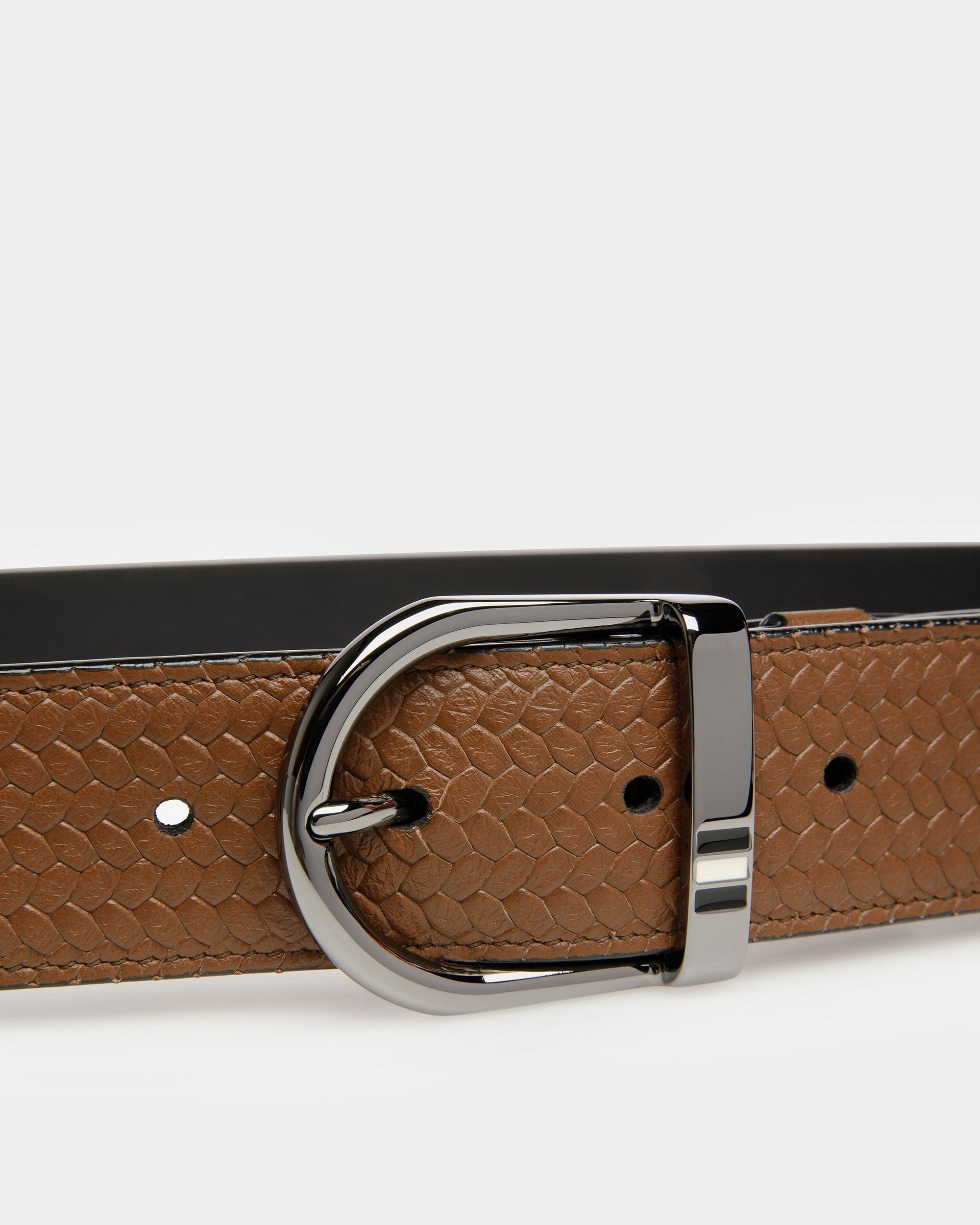 Darkon Ceinture En Cuir Marron Et Noir - Homme - Bally - 03