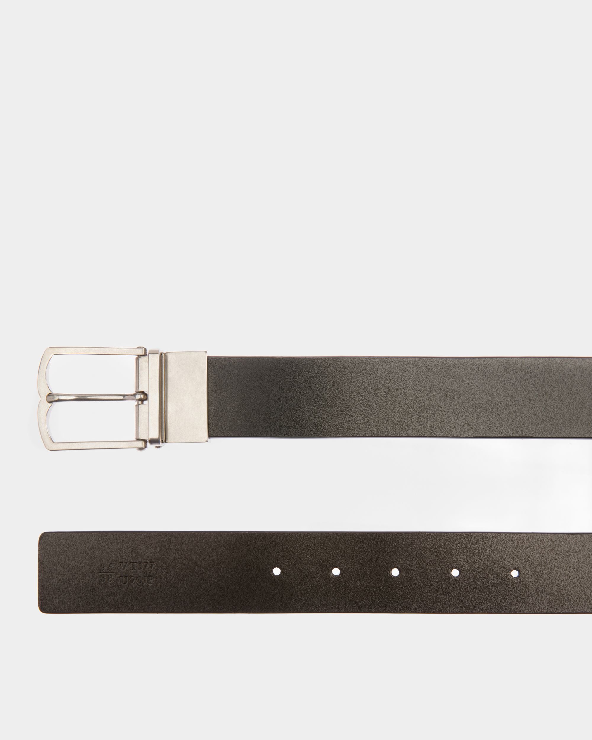 Ceinture habillée En Cuir Noir - Homme - Bally - 02