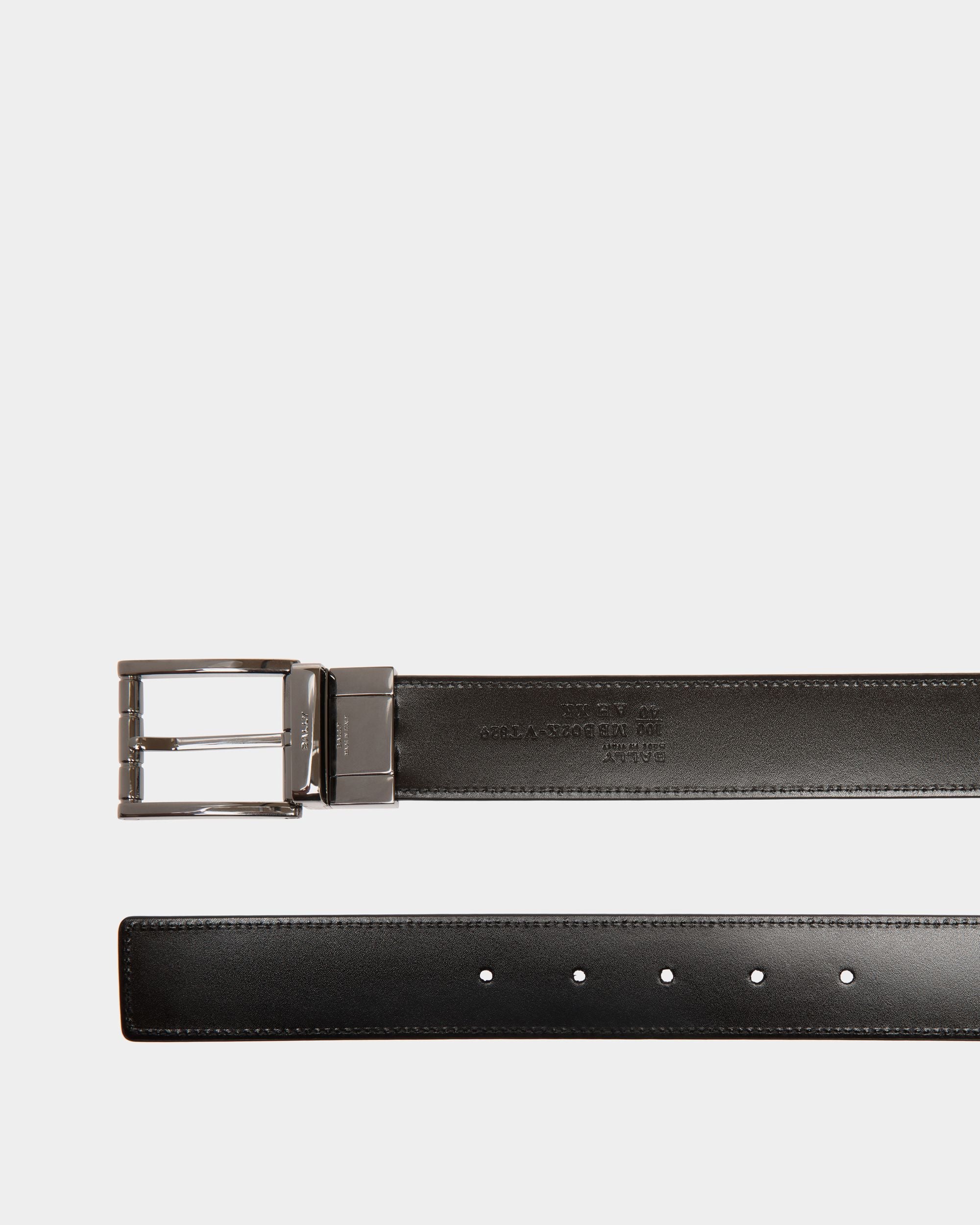 Ceinture Astory 35 mm Réversible Et Ajustable En Cuir Noir - Homme - Bally - 03