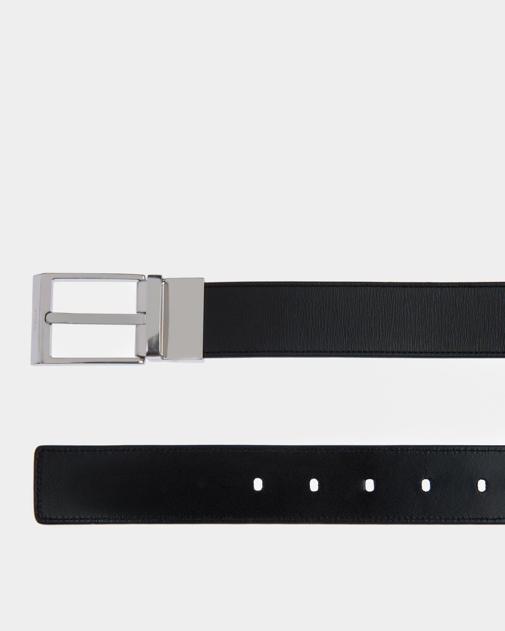 Ceinture Habillée En Cuir Noir - Homme - Bally - 02