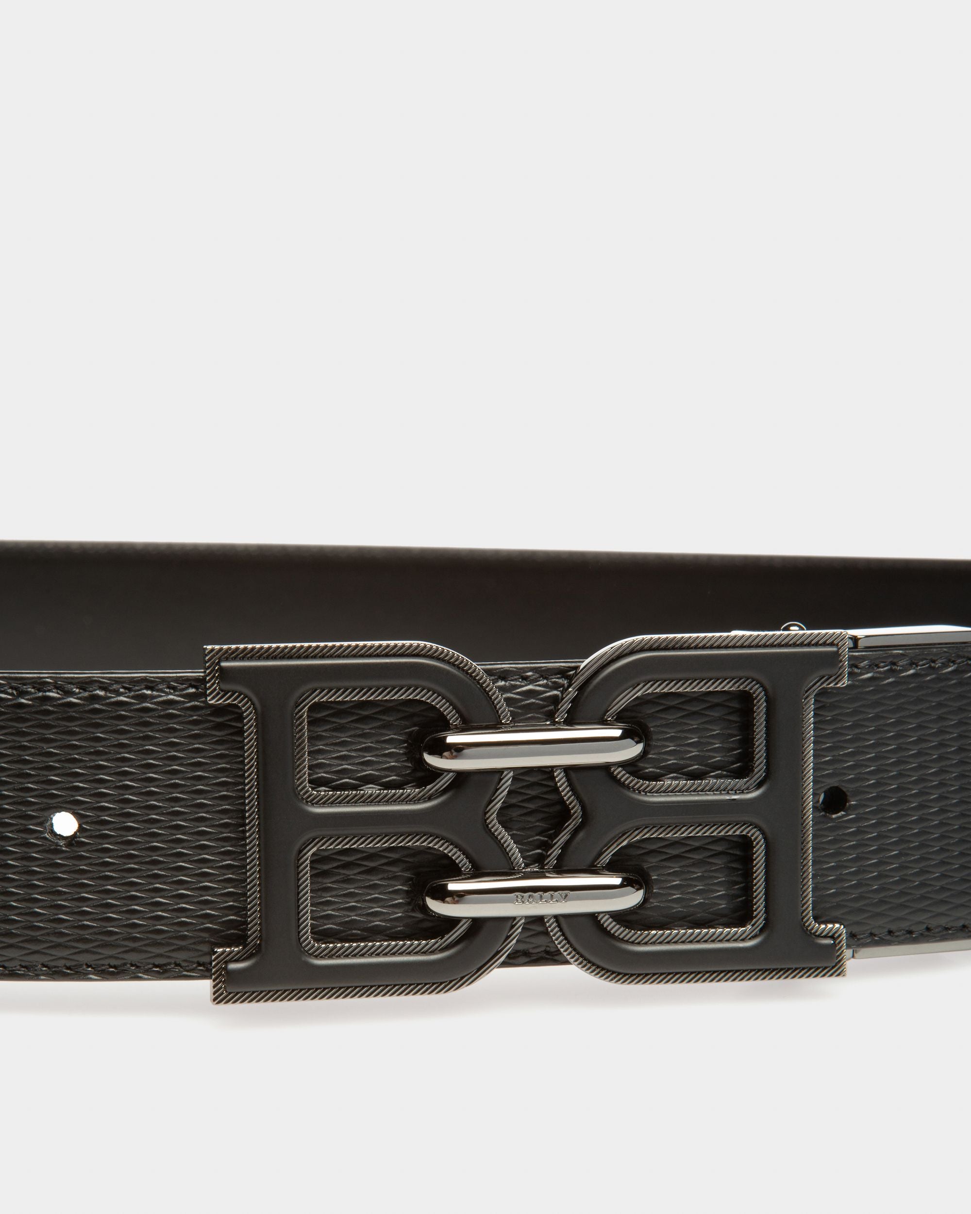 B-Chain Ceinture De 40 Mm En Cuir Noir - Homme - Bally - 03