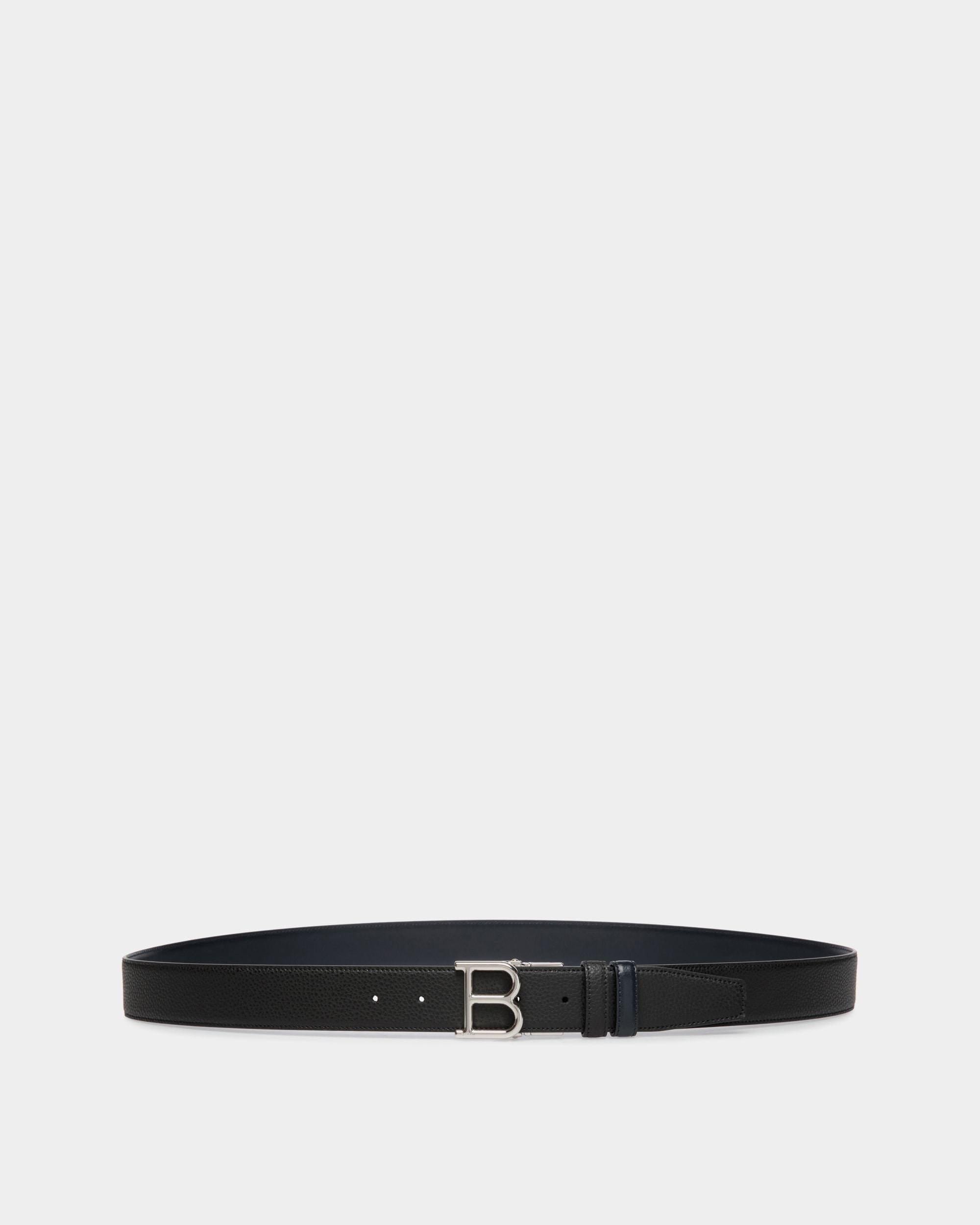 Ceinture Réversible Et Ajustable En Cuir Noir - Homme - Bally - 01