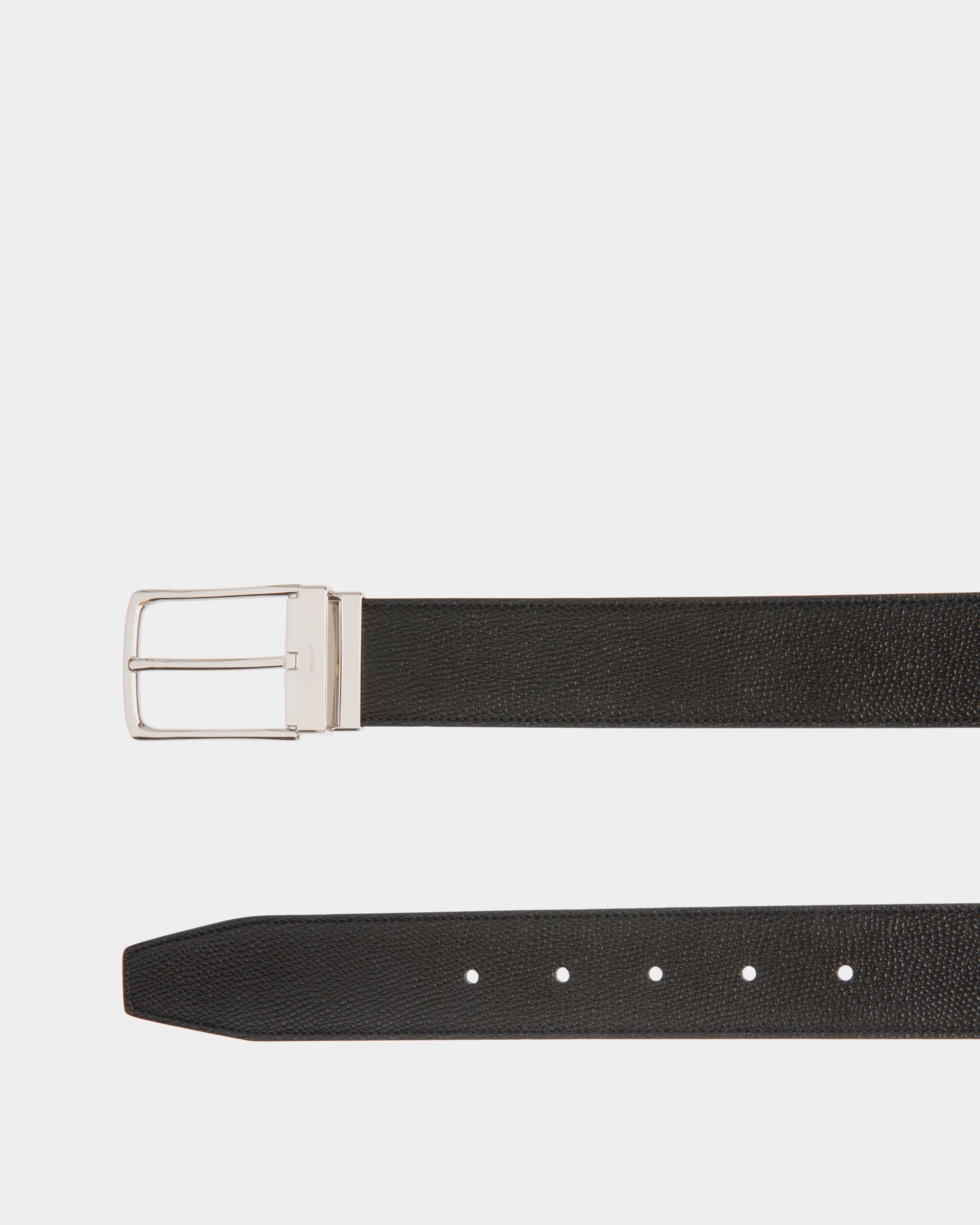 Ceinture Ketter 35 mm Réversible Et Ajustable En Cuir Noir - Homme - Bally - 02