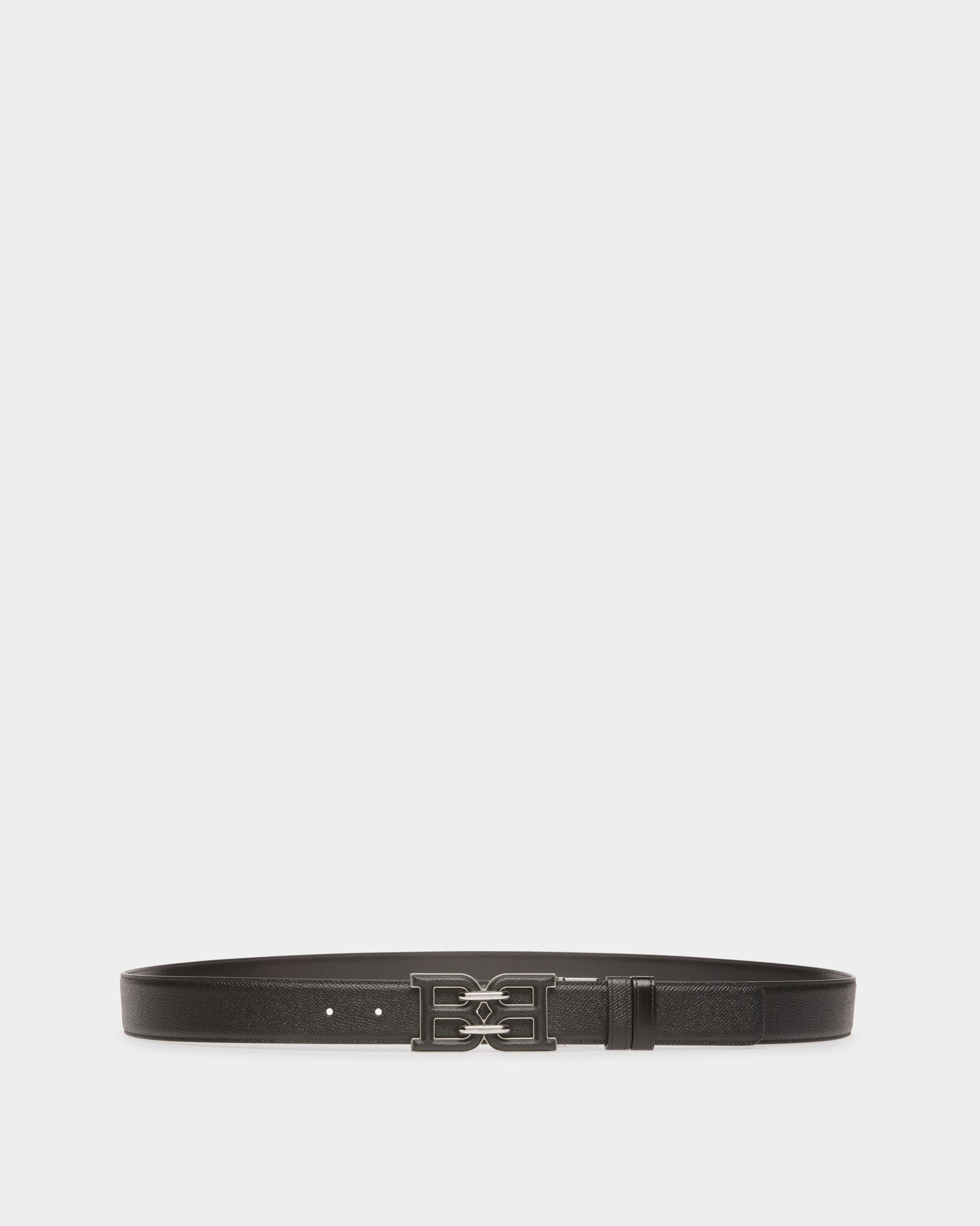 B-Chain Ceinture De 35 Mm En Cuir Noir - Homme - Bally - 01