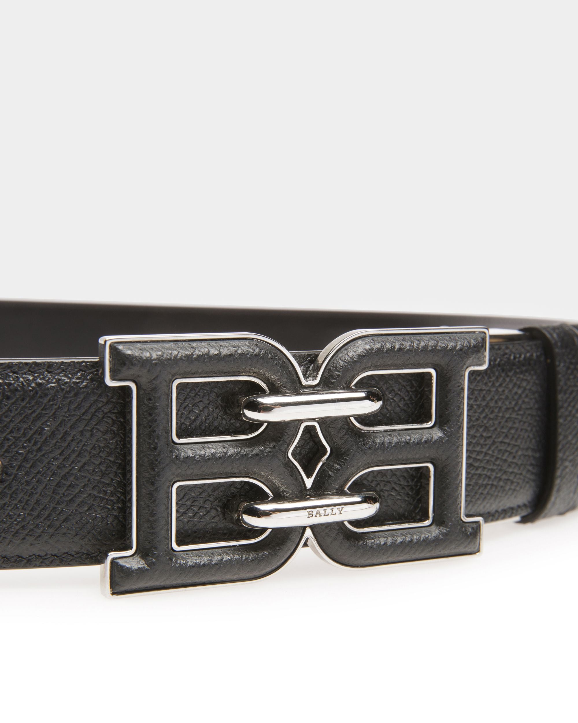 B-Chain Ceinture De 35 Mm En Cuir Noir - Homme - Bally - 03