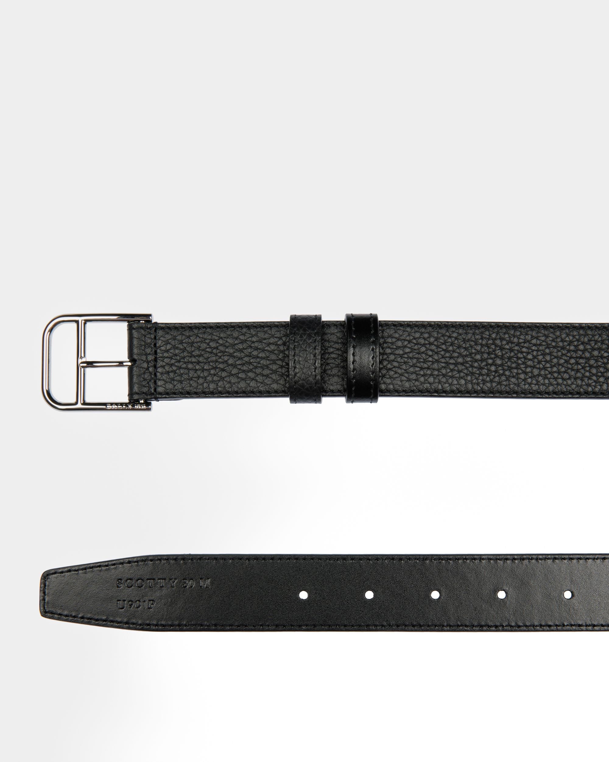 Scotty Ceinture 30 Mm En Cuir Noir Et Rouge Héritage - Homme - Bally - 02