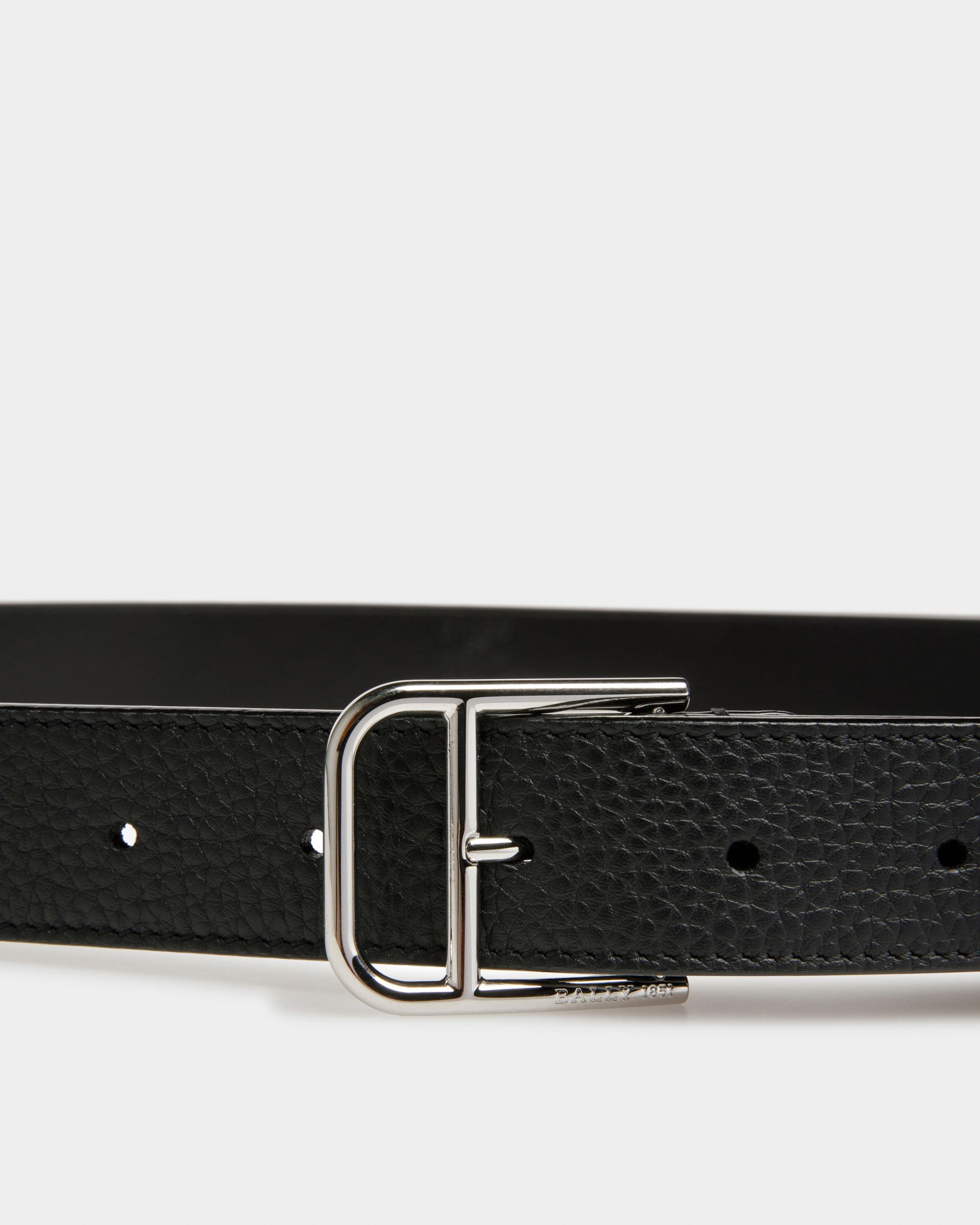 Scotty Ceinture 30 Mm En Cuir Noir Et Rouge Héritage - Homme - Bally - 03