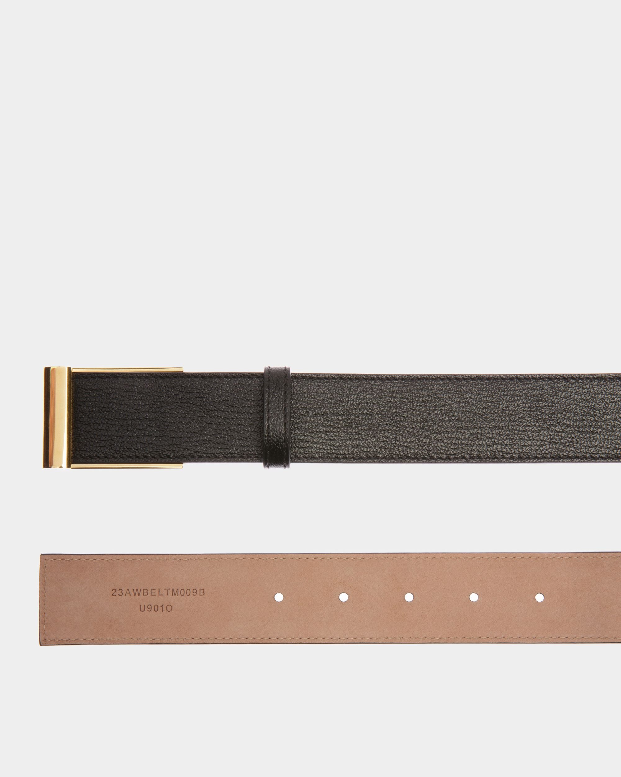 Ceinture habillée En Cuir Noir - Homme - Bally - 02