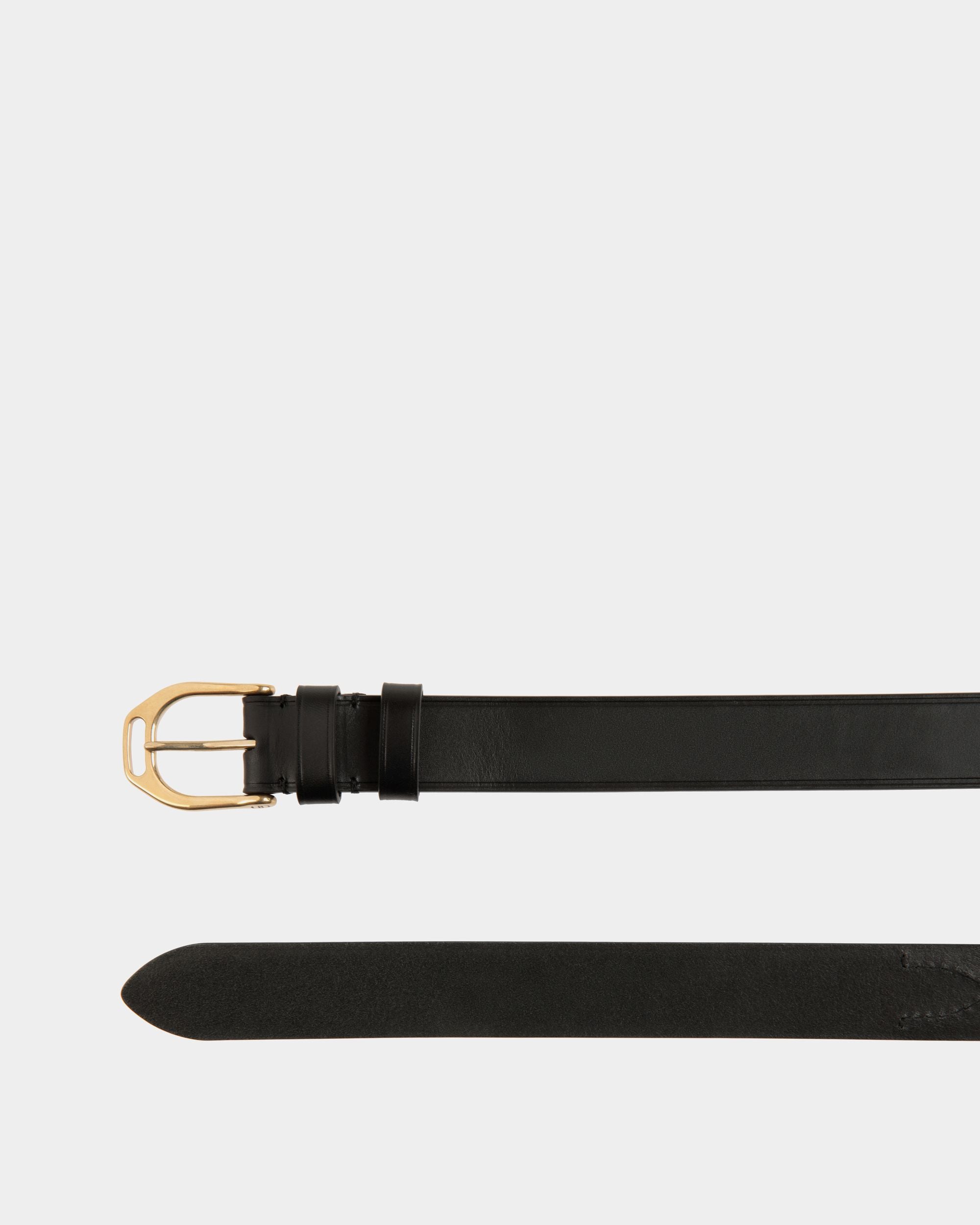 Ceinture Hans 30 mm En Cuir Noir - Homme - Bally - 02