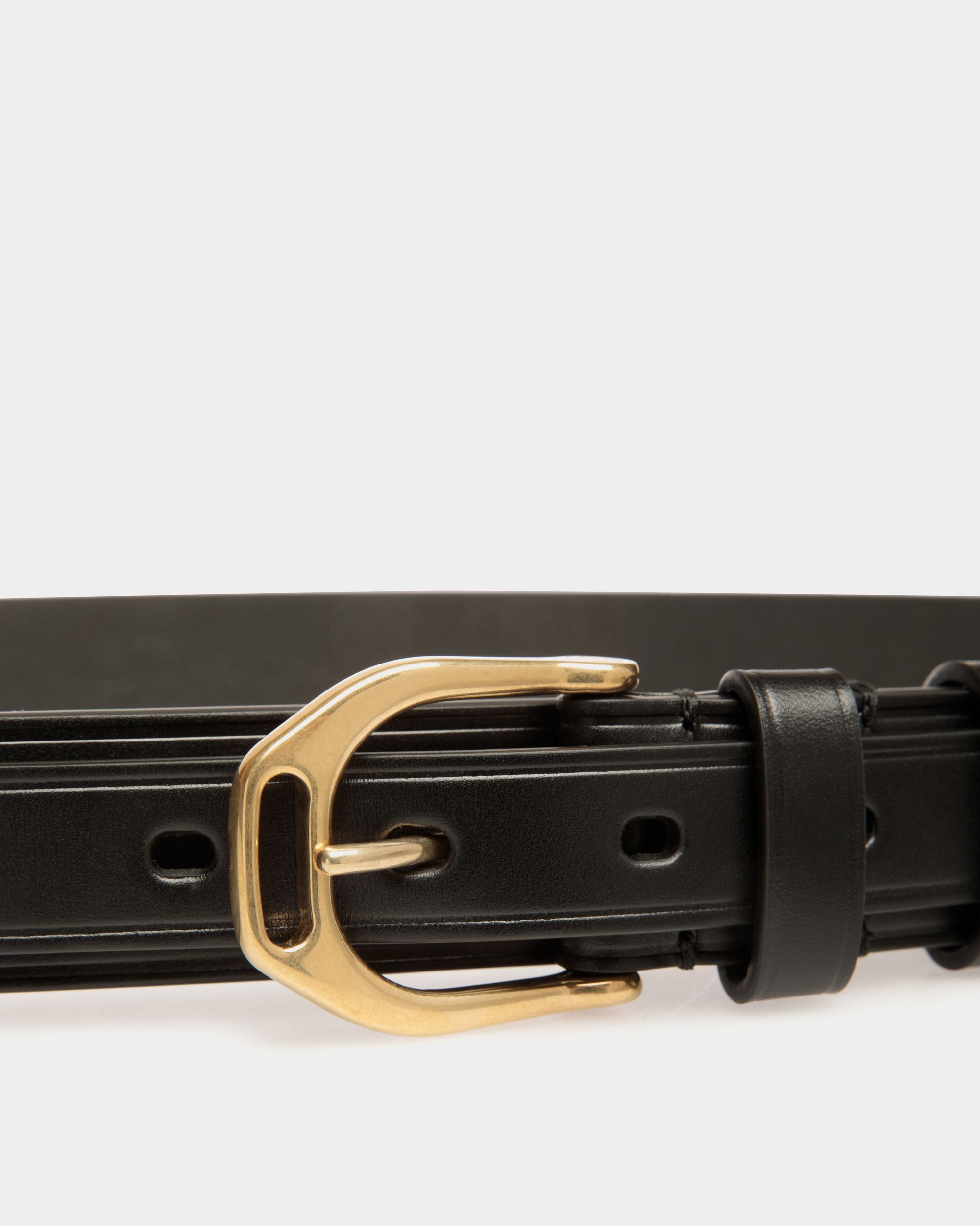 Ceinture Hans 30 mm En Cuir Noir - Homme - Bally - 03