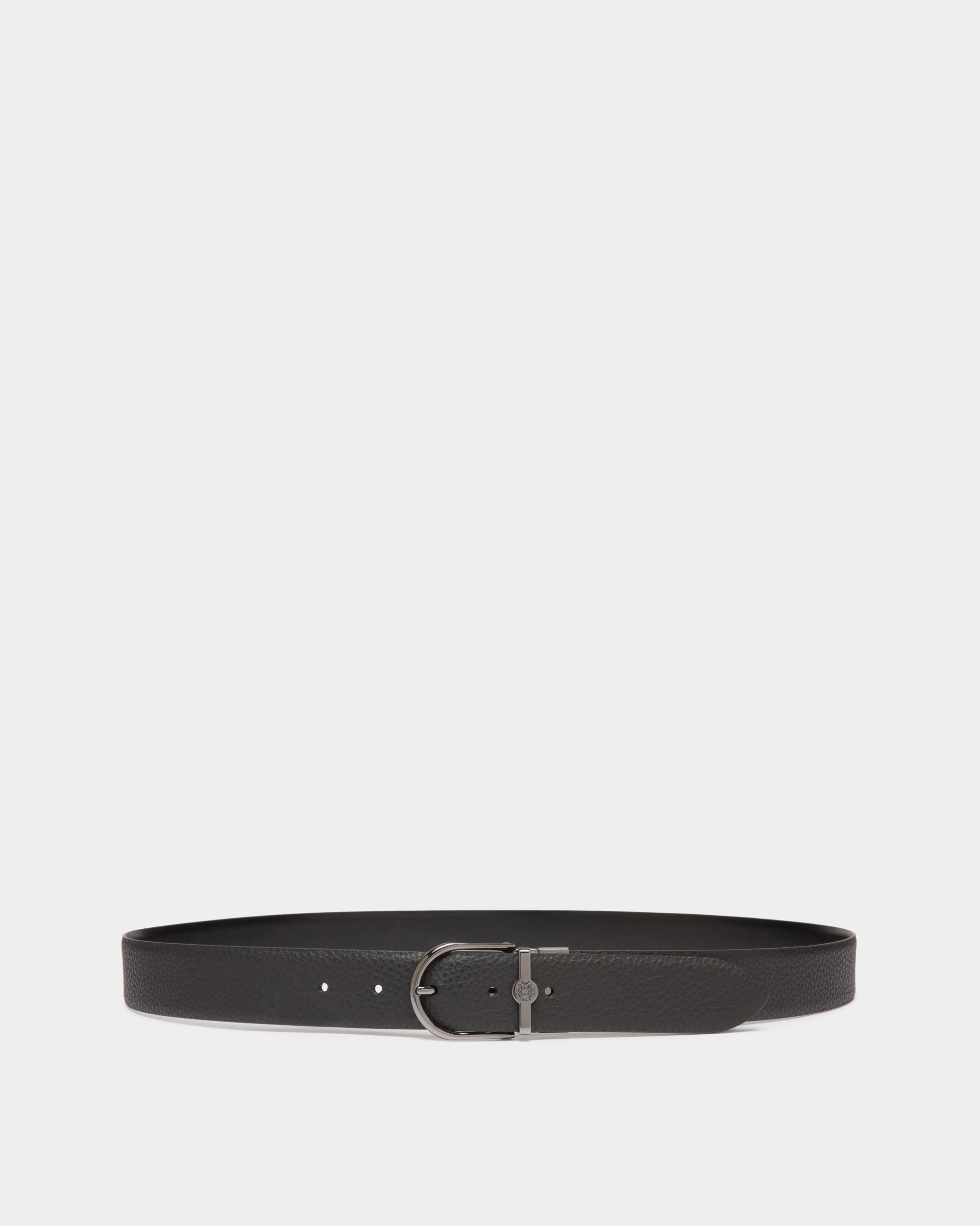 Ceinture Réversible Hanky 35 mm En Cuir Noir - Homme - Bally - 01