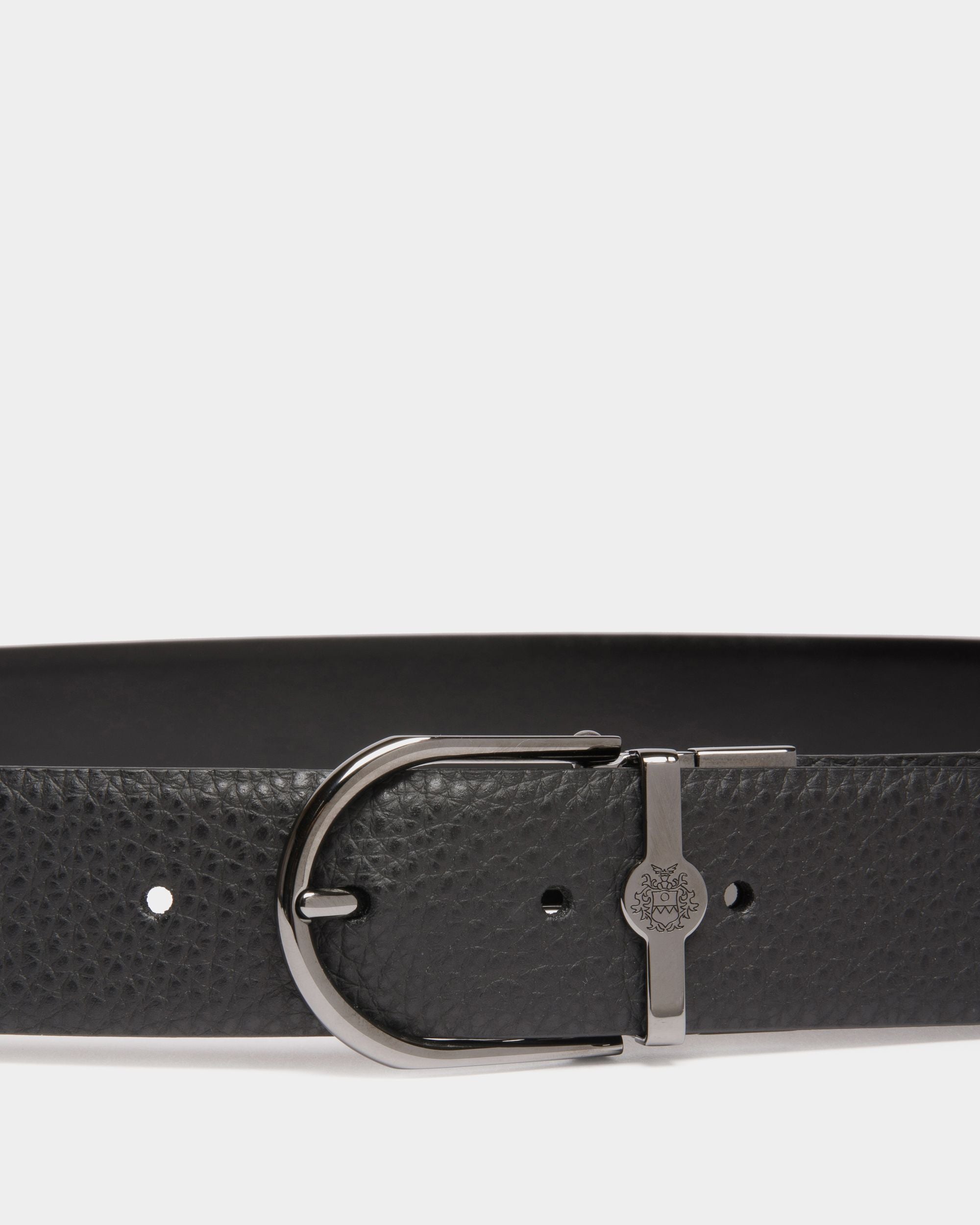 Ceinture Réversible Hanky 35 mm En Cuir Noir - Homme - Bally - 04