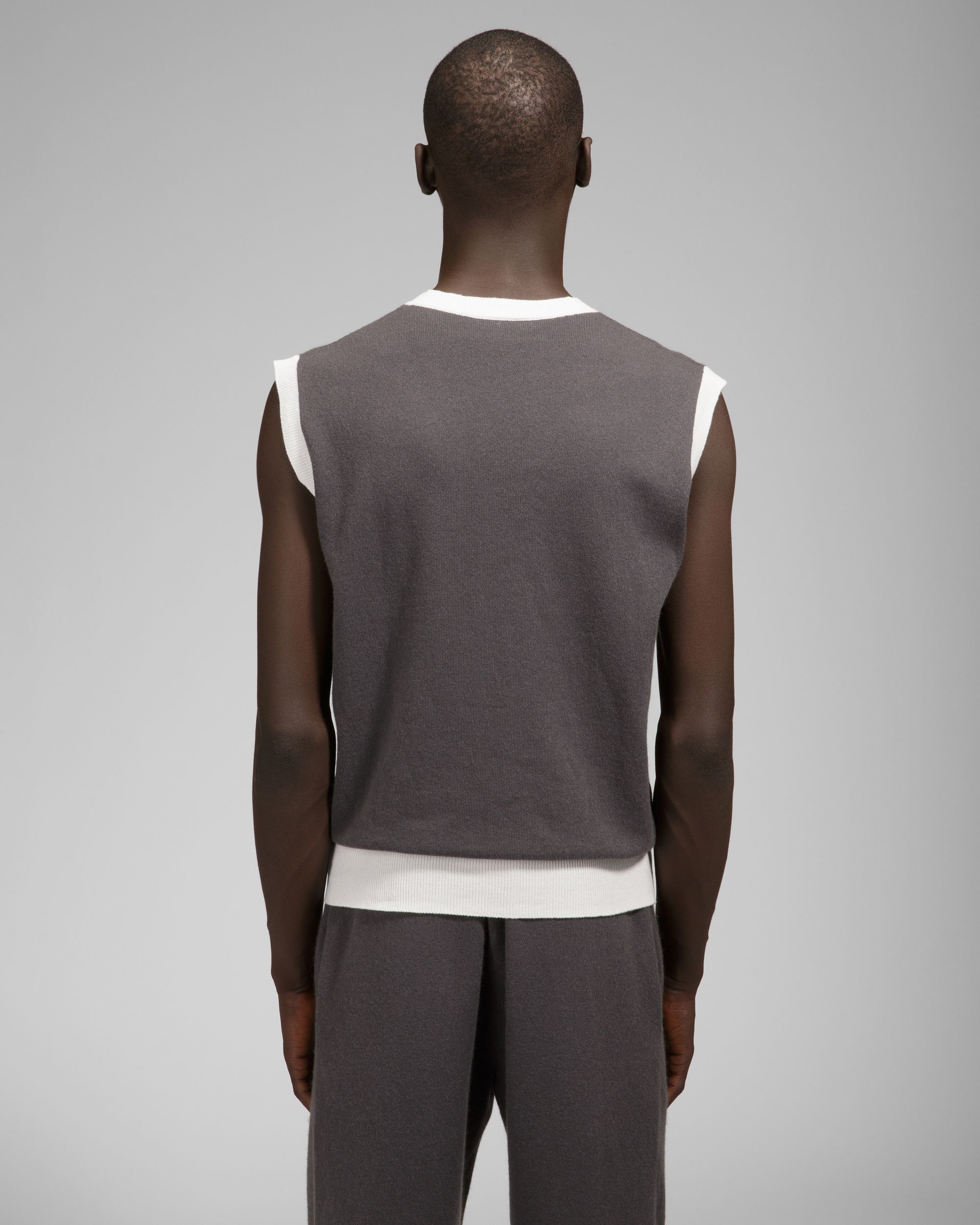 Pull Sans Manches St. Moritz En Cachemire Gris - Homme - Bally - 03