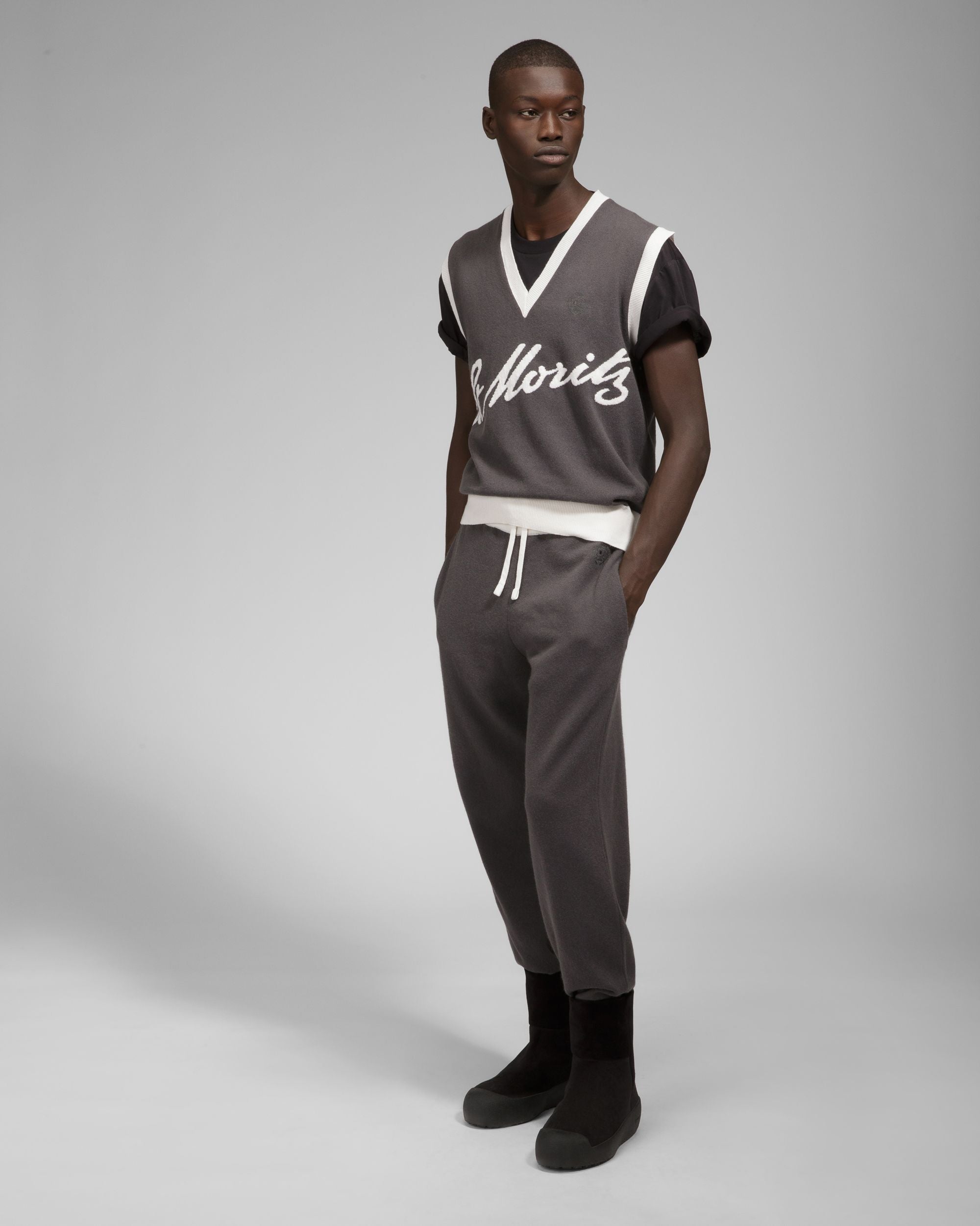 Pull Sans Manches St. Moritz En Cachemire Gris - Homme - Bally - 05