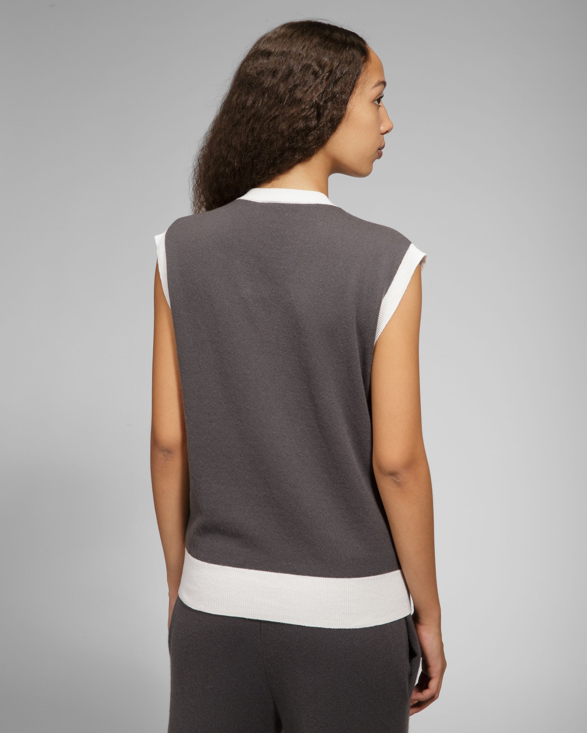 Pull Sans Manches St. Moritz En Cachemire Gris - Homme - Bally - 07