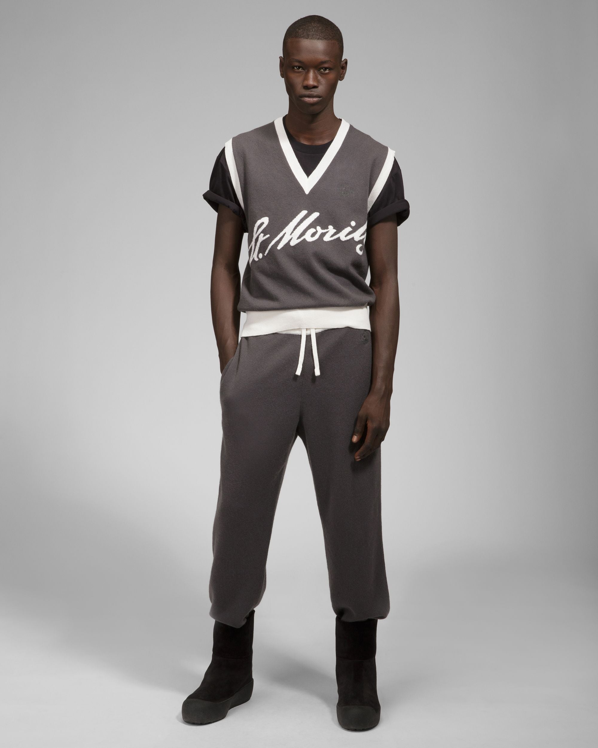 Pull Sans Manches St. Moritz En Cachemire Gris - Homme - Bally - 09