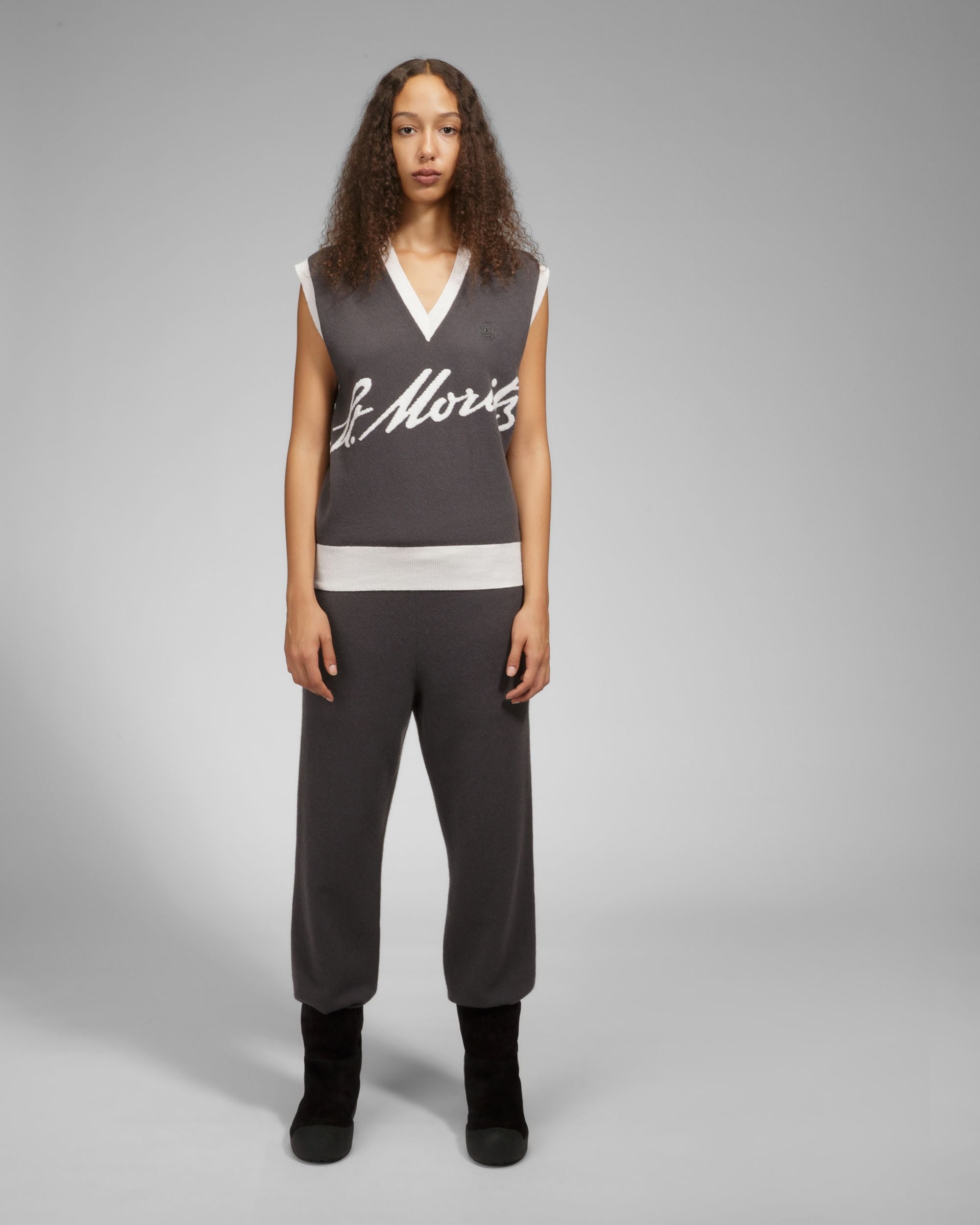 Pull Sans Manches St. Moritz En Cachemire Gris - Homme - Bally - 10
