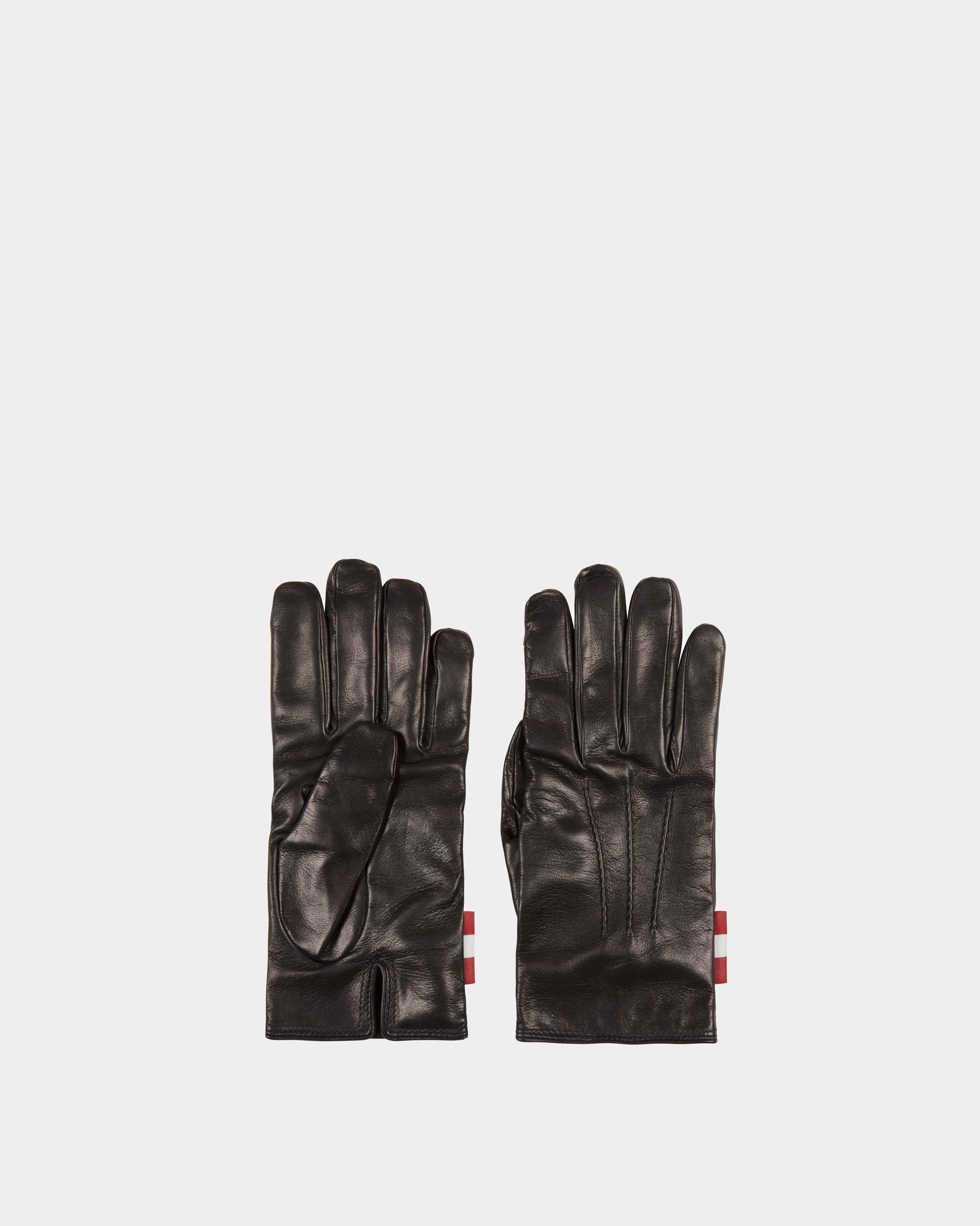 Gants En Cuir Bleu Marine - Homme - Bally - 01