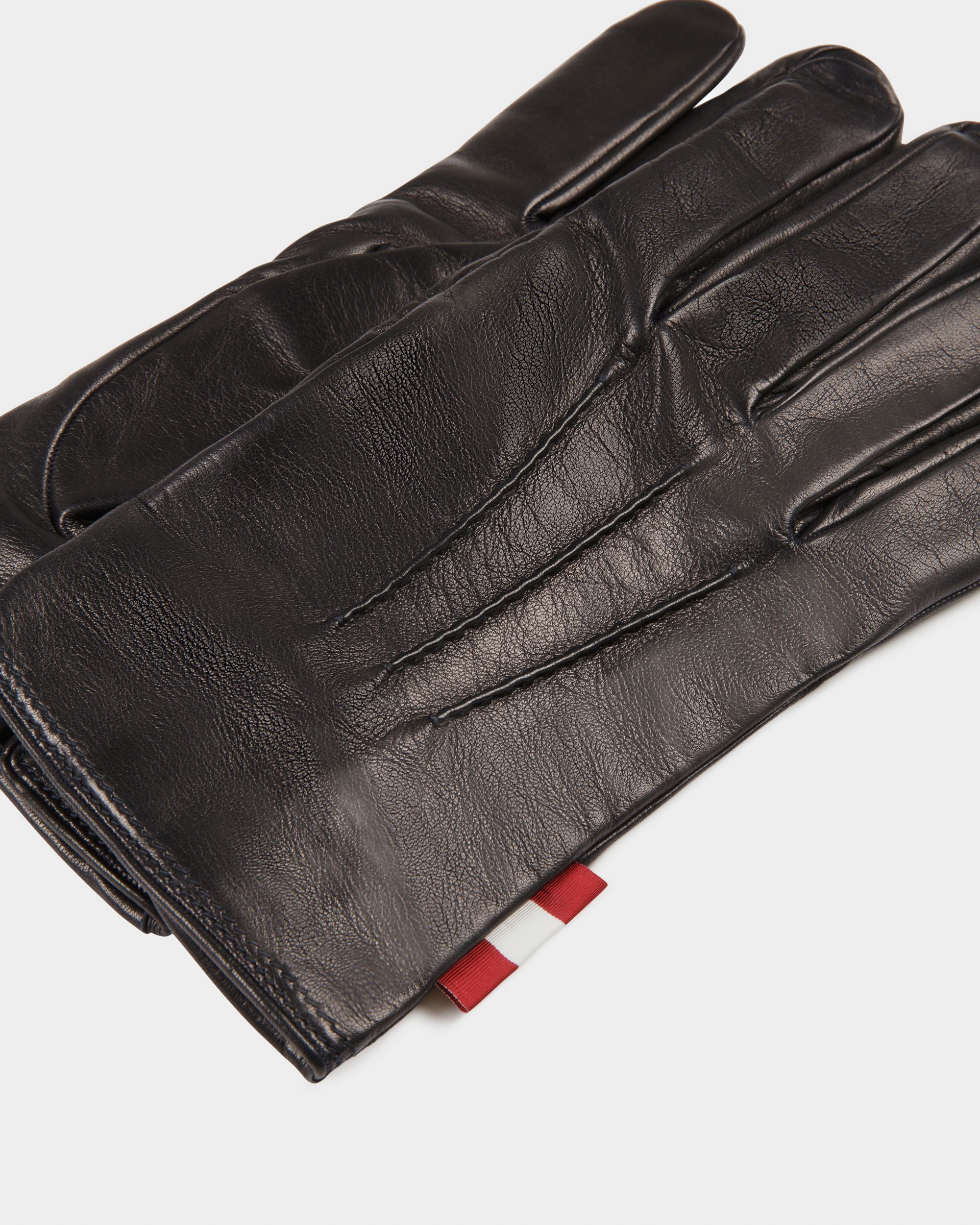 Gants En Cuir Bleu Marine - Homme - Bally - 02