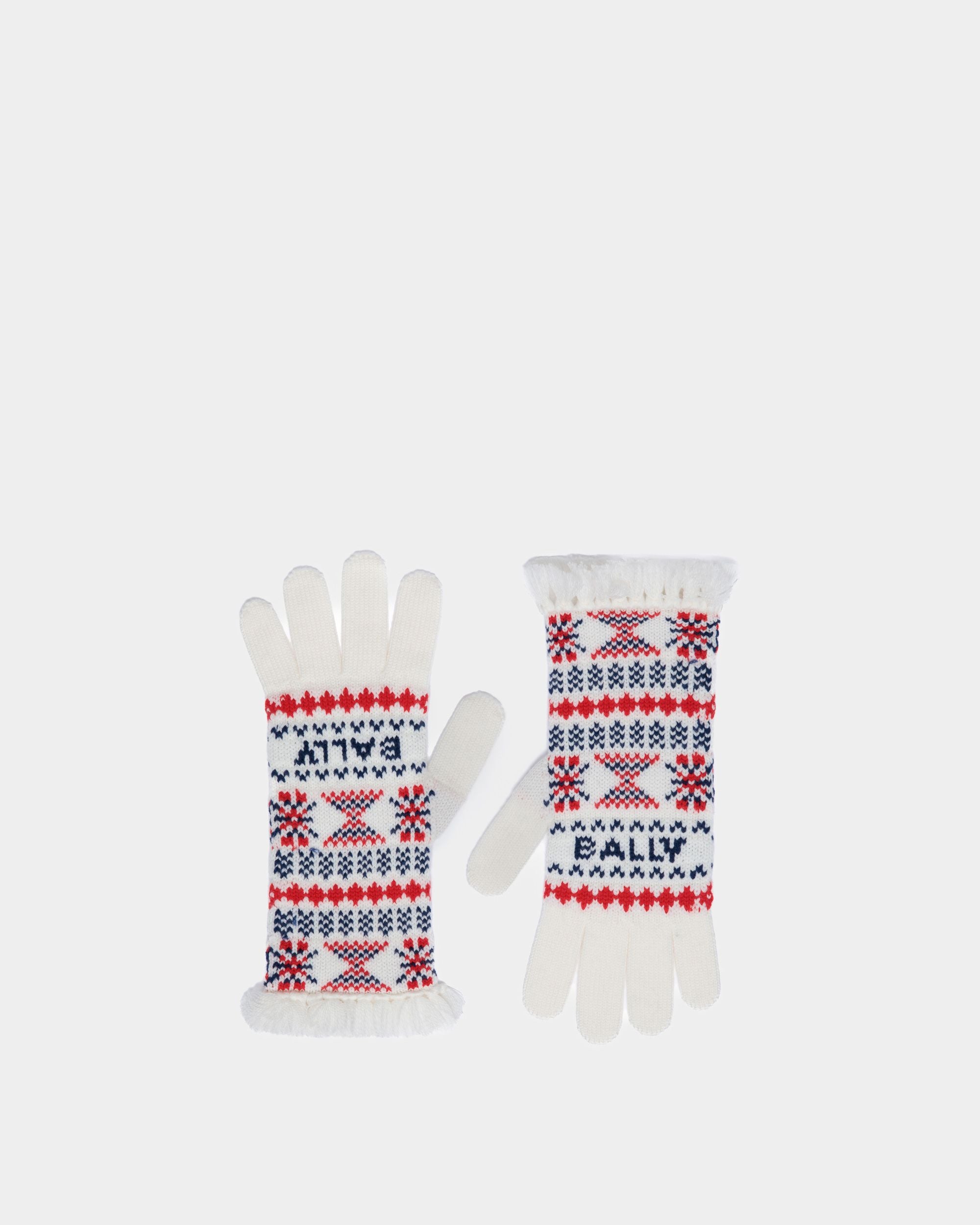 Gants En Laine Multicolore - Homme - Bally - 01