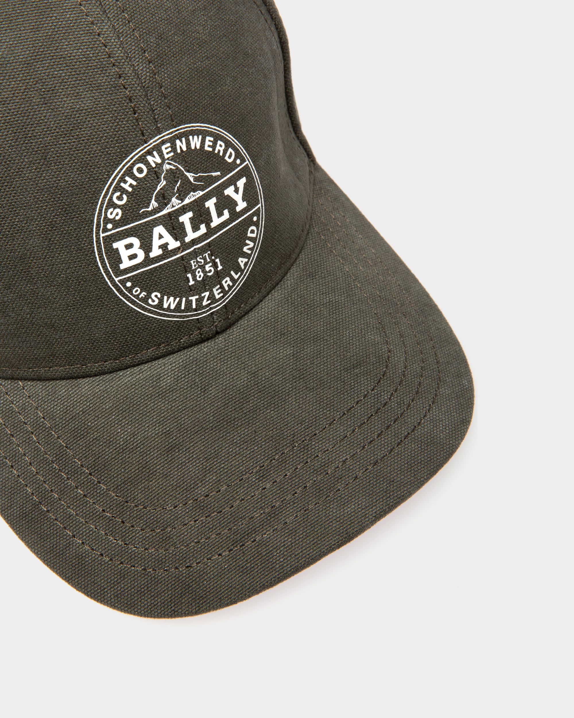 Casquette De Baseball En Coton Biologique Vert - Homme - Bally - 03
