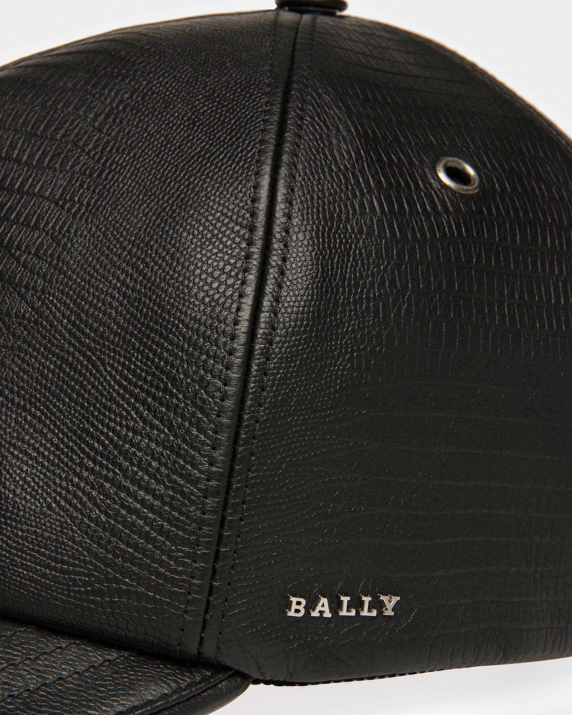 Casquette De Baseball En Cuir Noir - Homme - Bally - 05