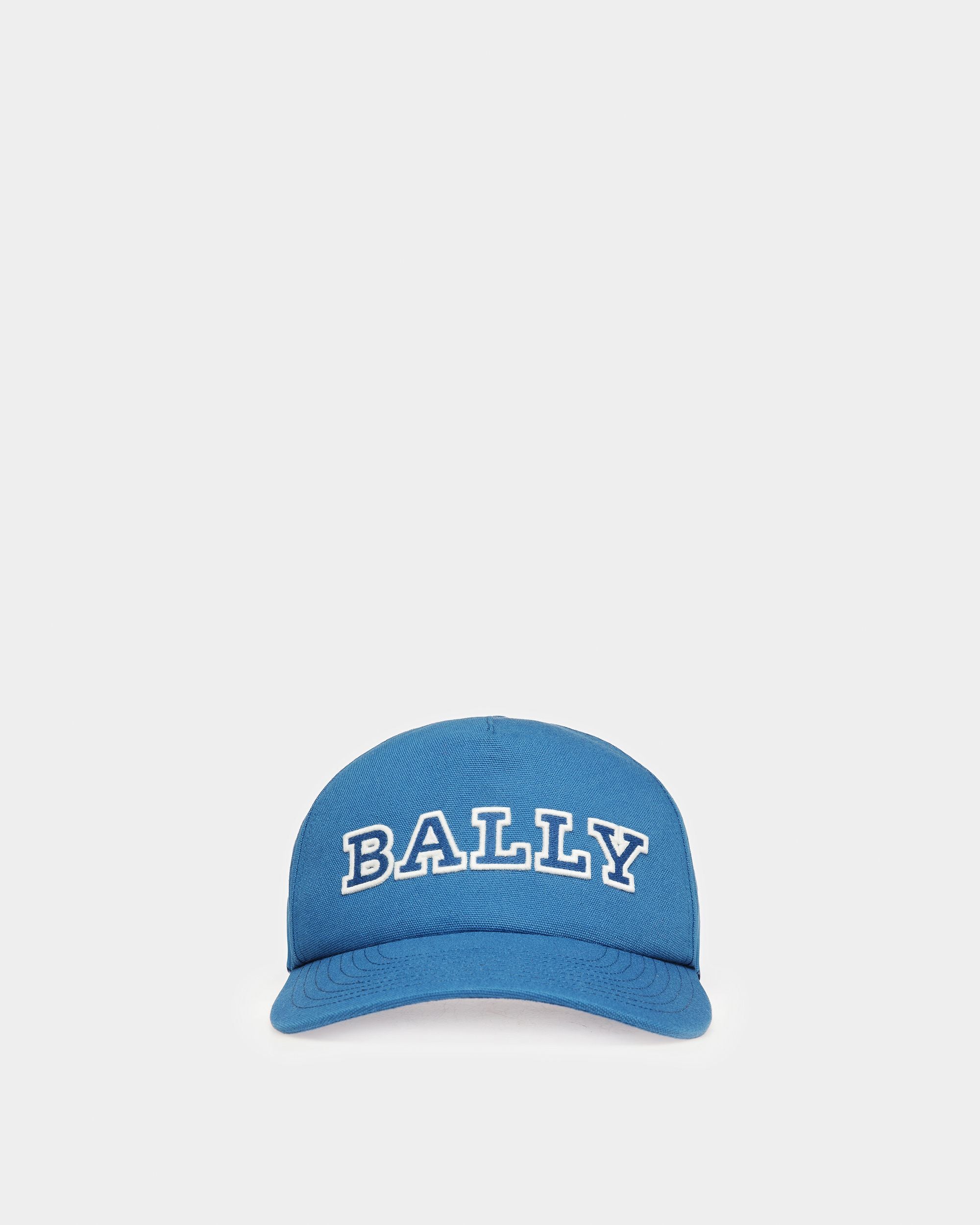 Casquette De Baseball En Coton Bleu Néon - Homme - Bally - 01